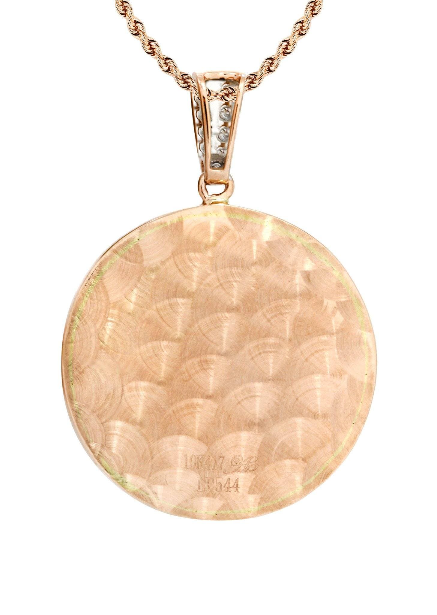 10K Rose Gold Medusa Diamond Necklace | 1.02 Carats - Image 3