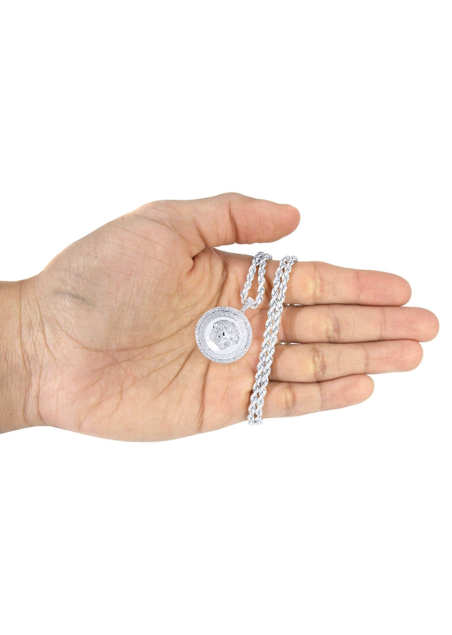 10K White Gold Medusa Diamond Necklace  | 1.37 Carats - Image 5