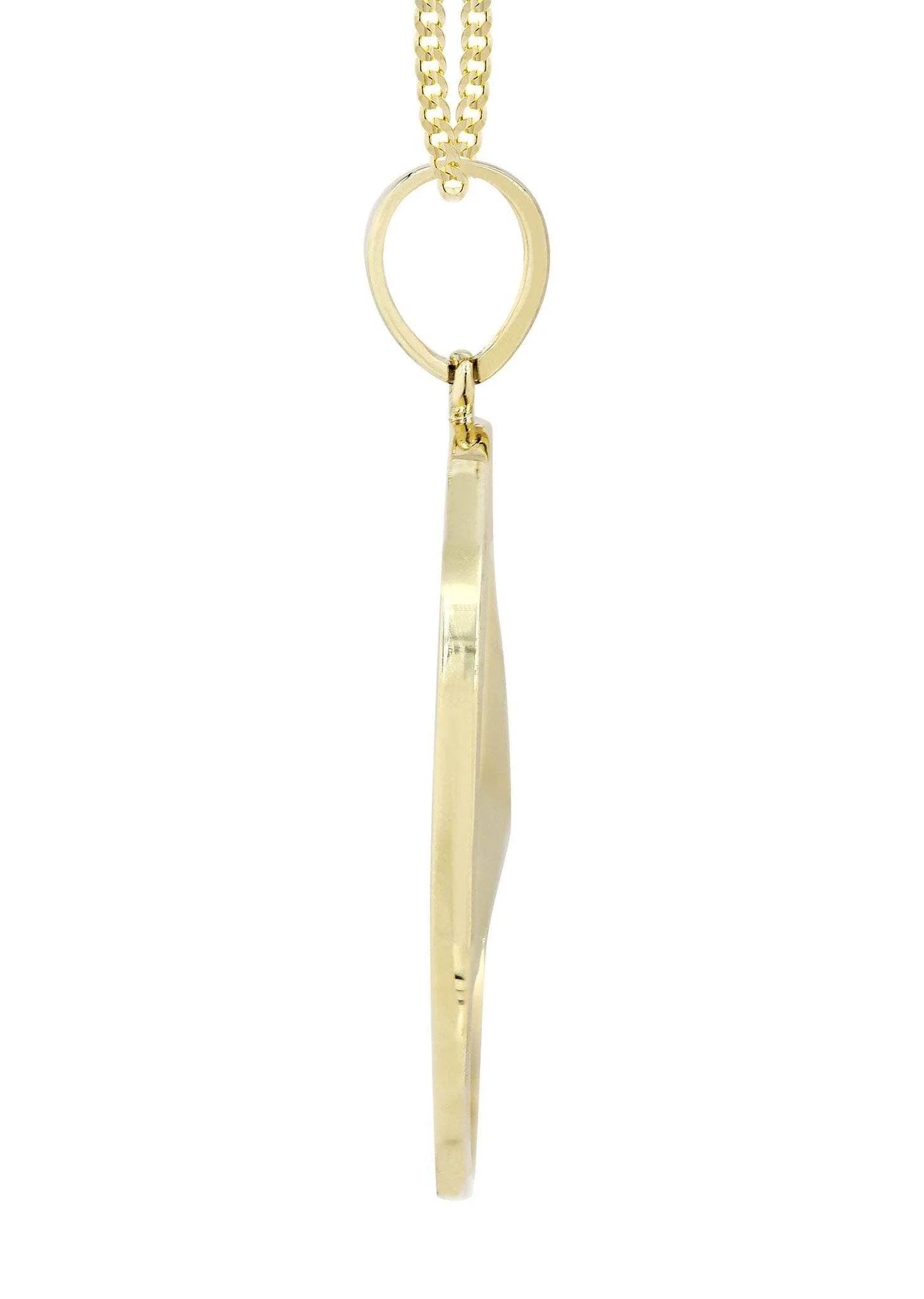 10K Yellow Gold Circle Diamond Necklace Diamond Necklace  | 0.51 Carats - Image 4