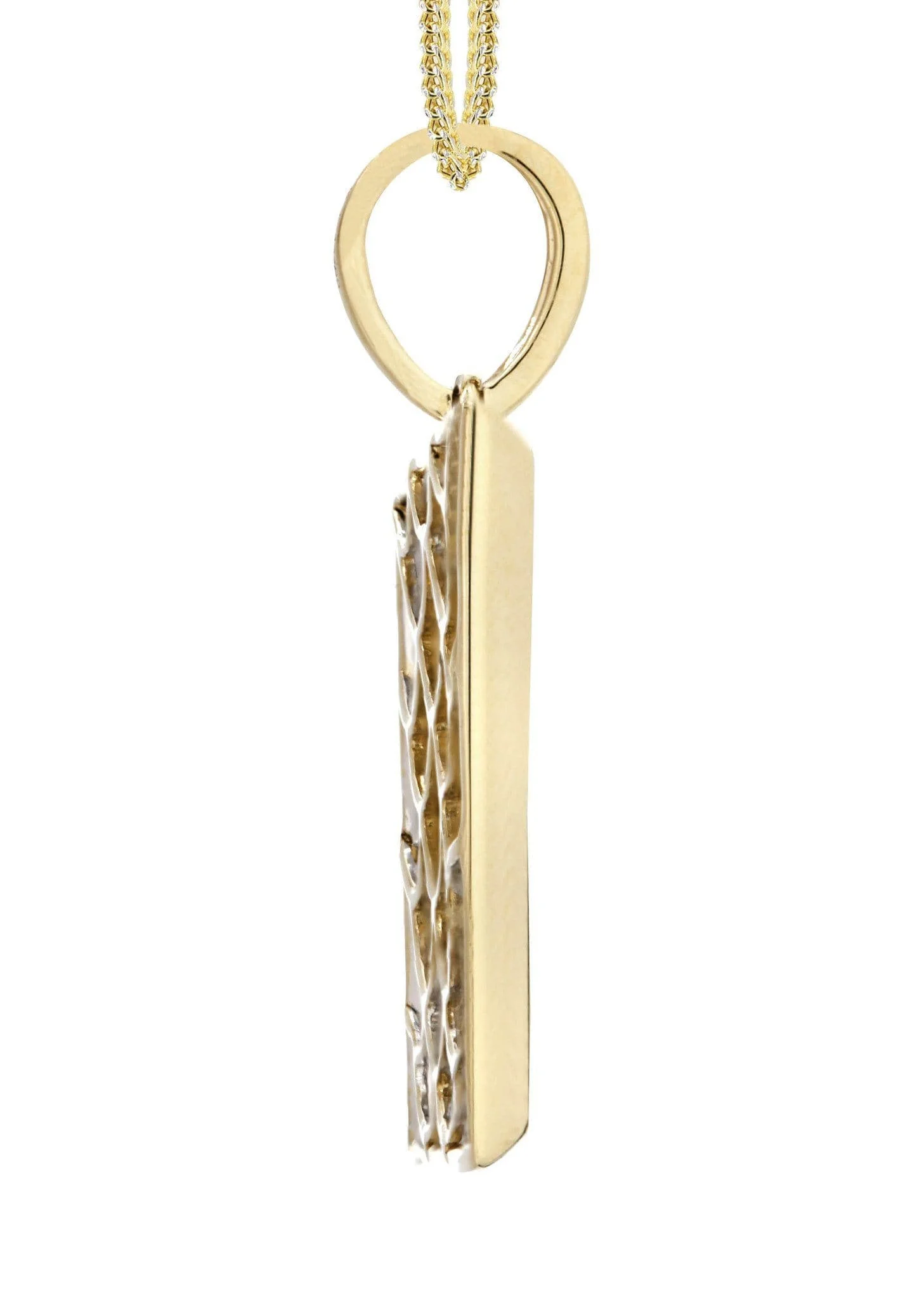 10K Yellow Gold Last Supper Diamond Necklace  | 0.43 Carats - Image 4