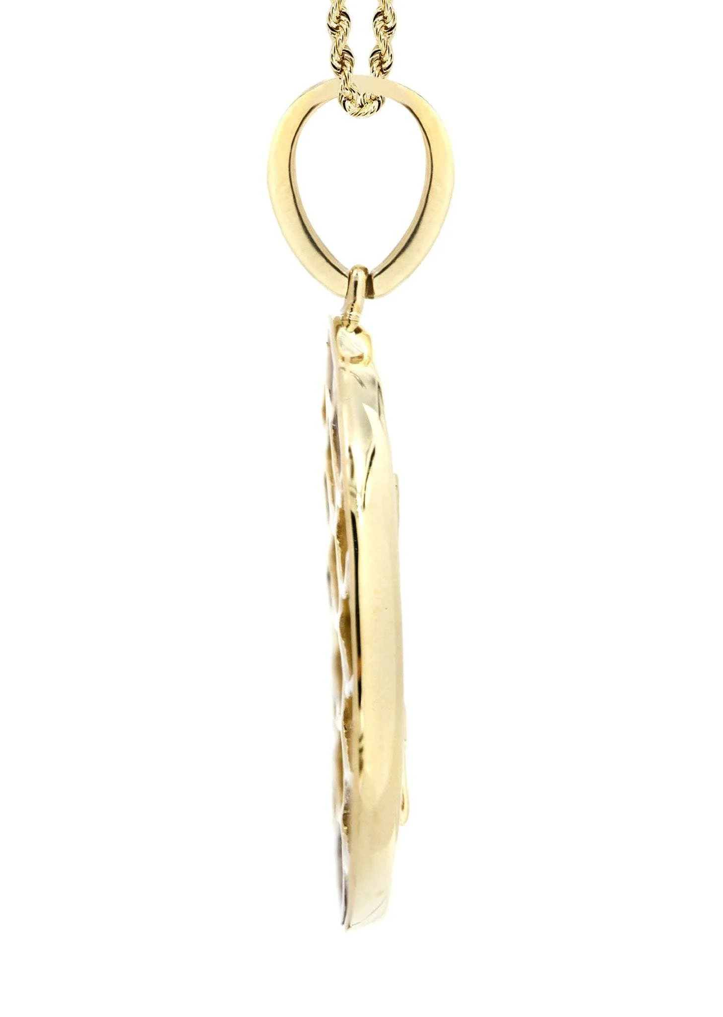 10K Yellow Gold Last Supper Diamond Necklace  | 0.32 Carats - Image 4