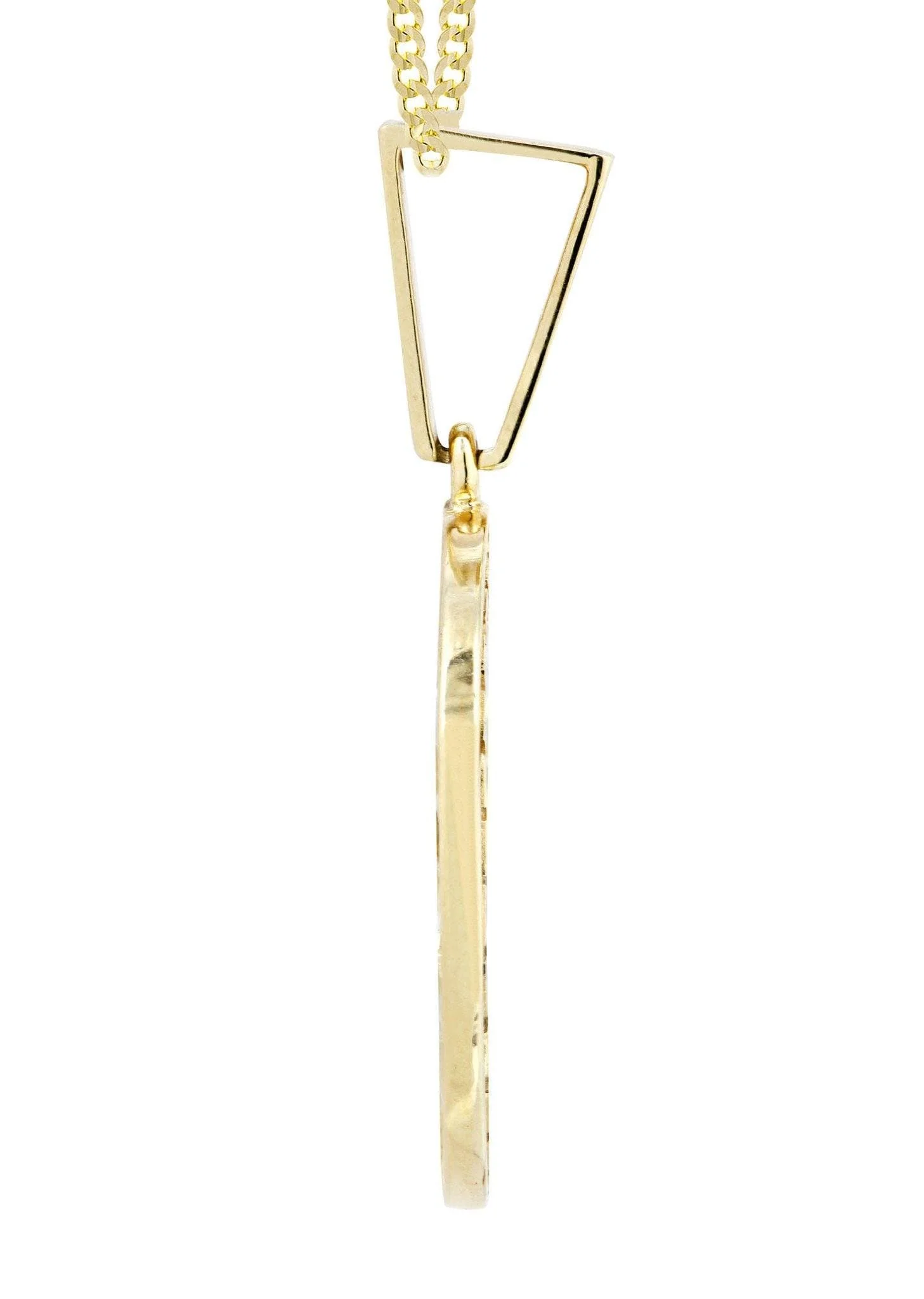 10K Yellow Gold Marijuana Leaf Diamond Necklace | 0.62 Carats - Image 4