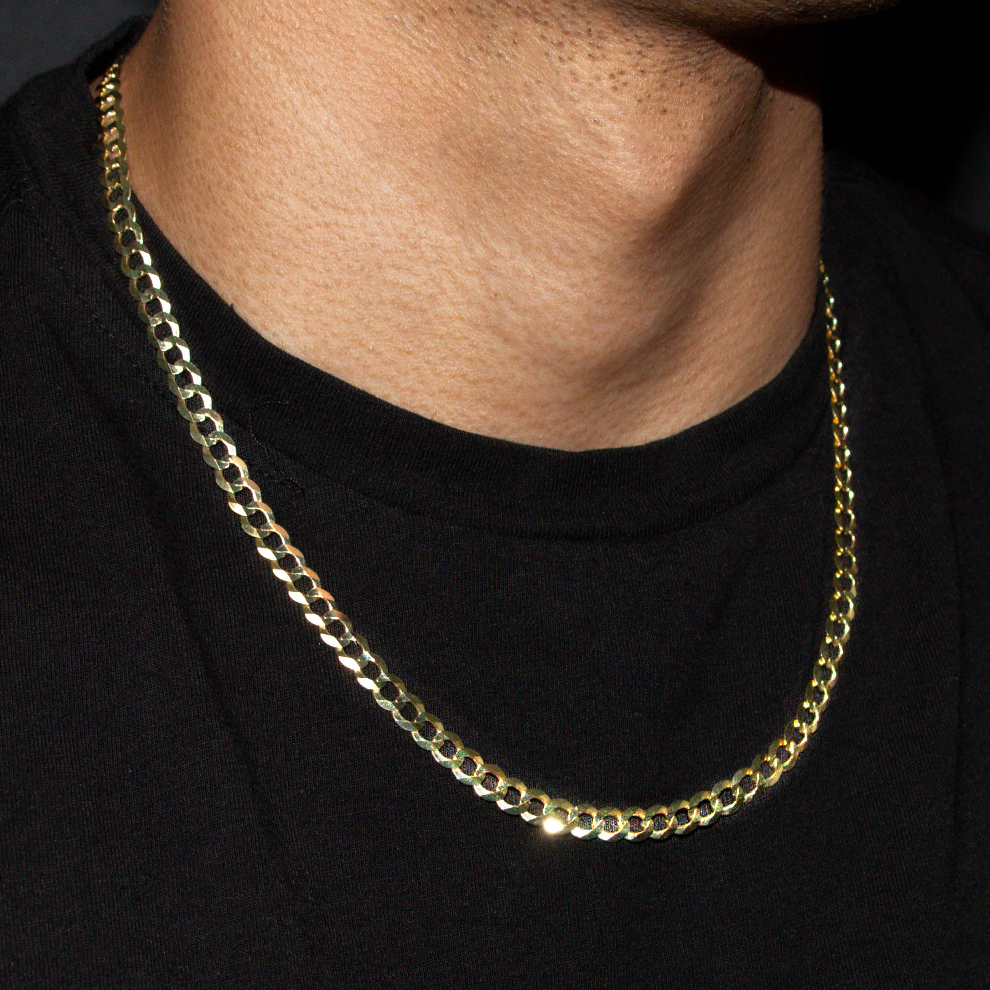 10K Gold Curb Necklace / 6 MM - Image 3