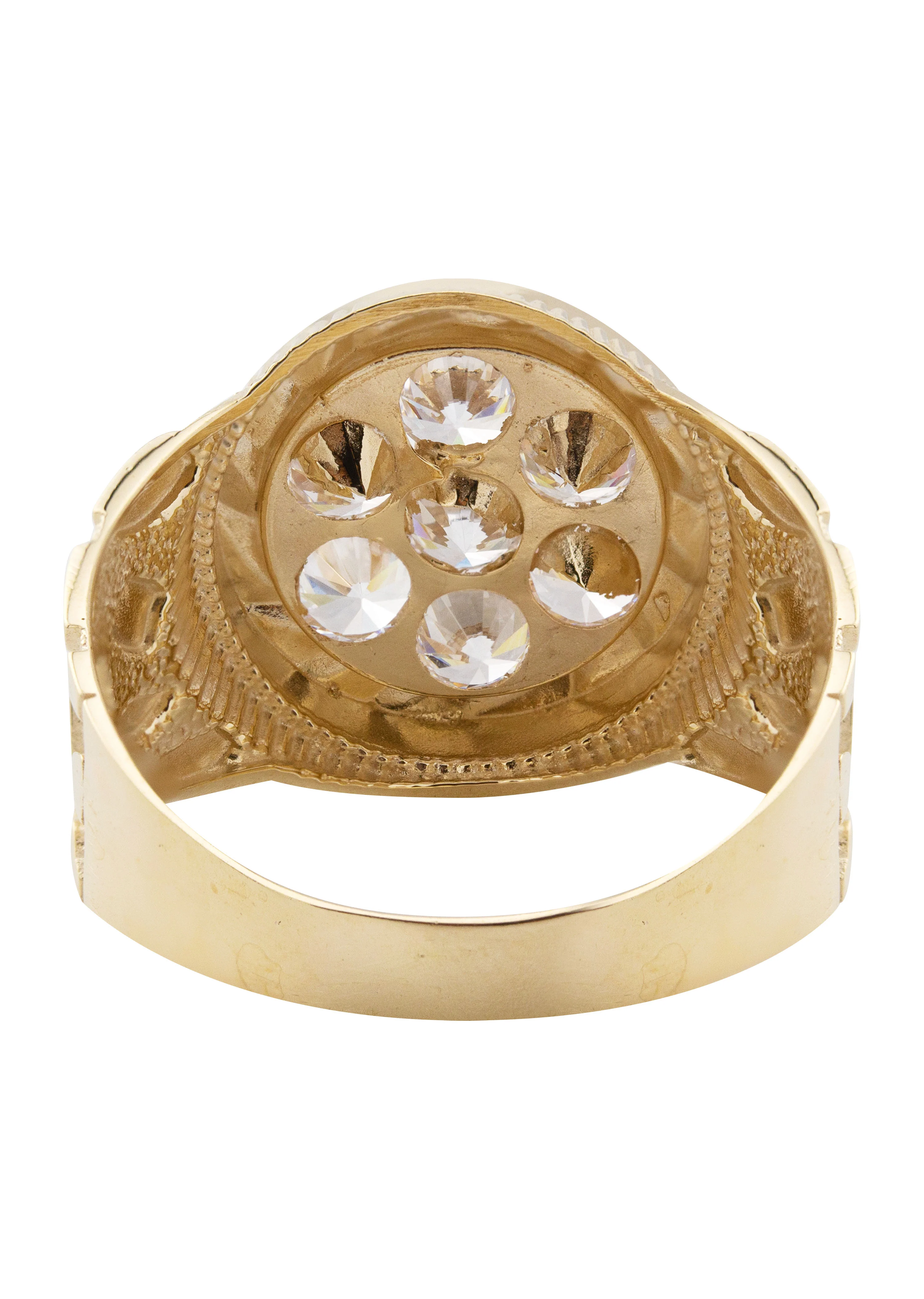 10K Gold Cz Nugget Ring For Men | 2.6 Grams - Image 4