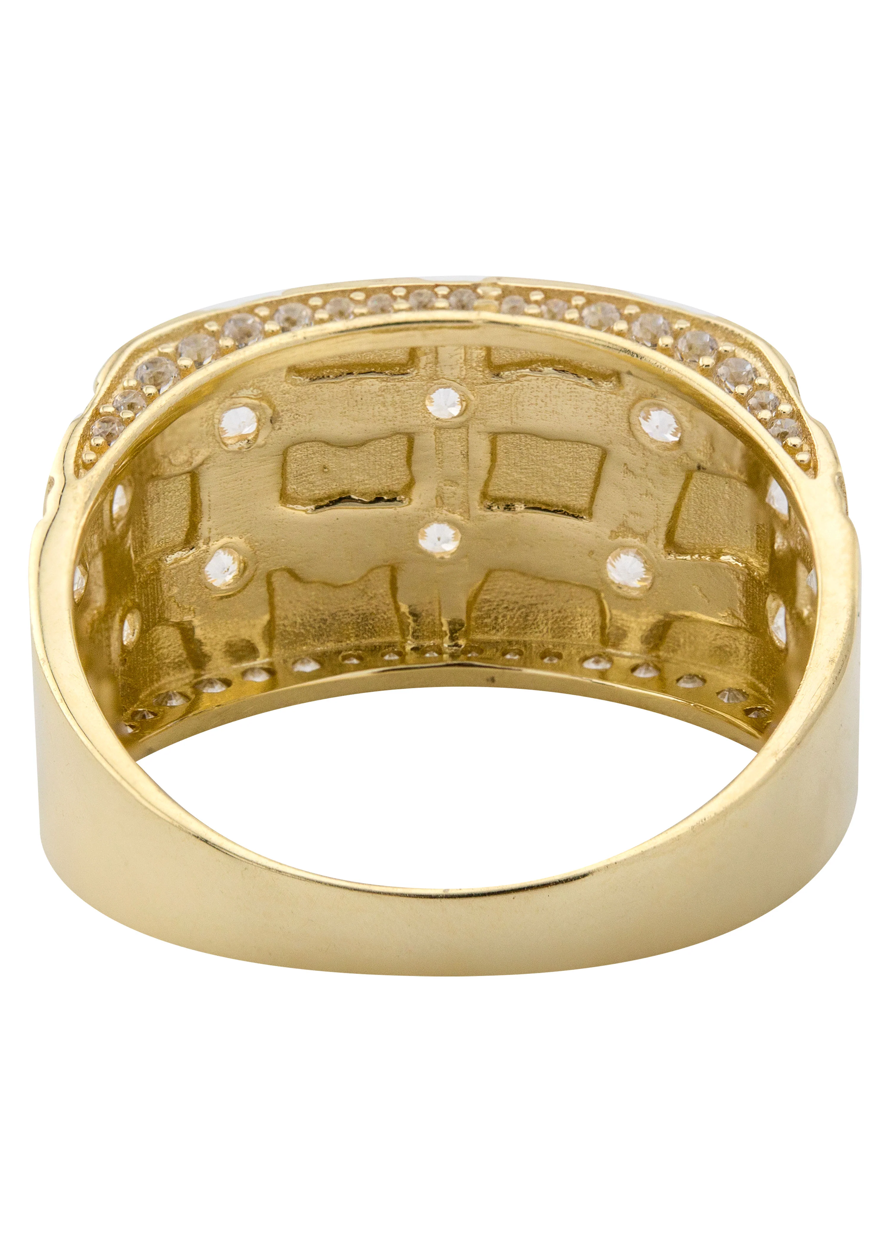 10K Gold Cz Nugget Ring For Men | 5 Grams - Image 3