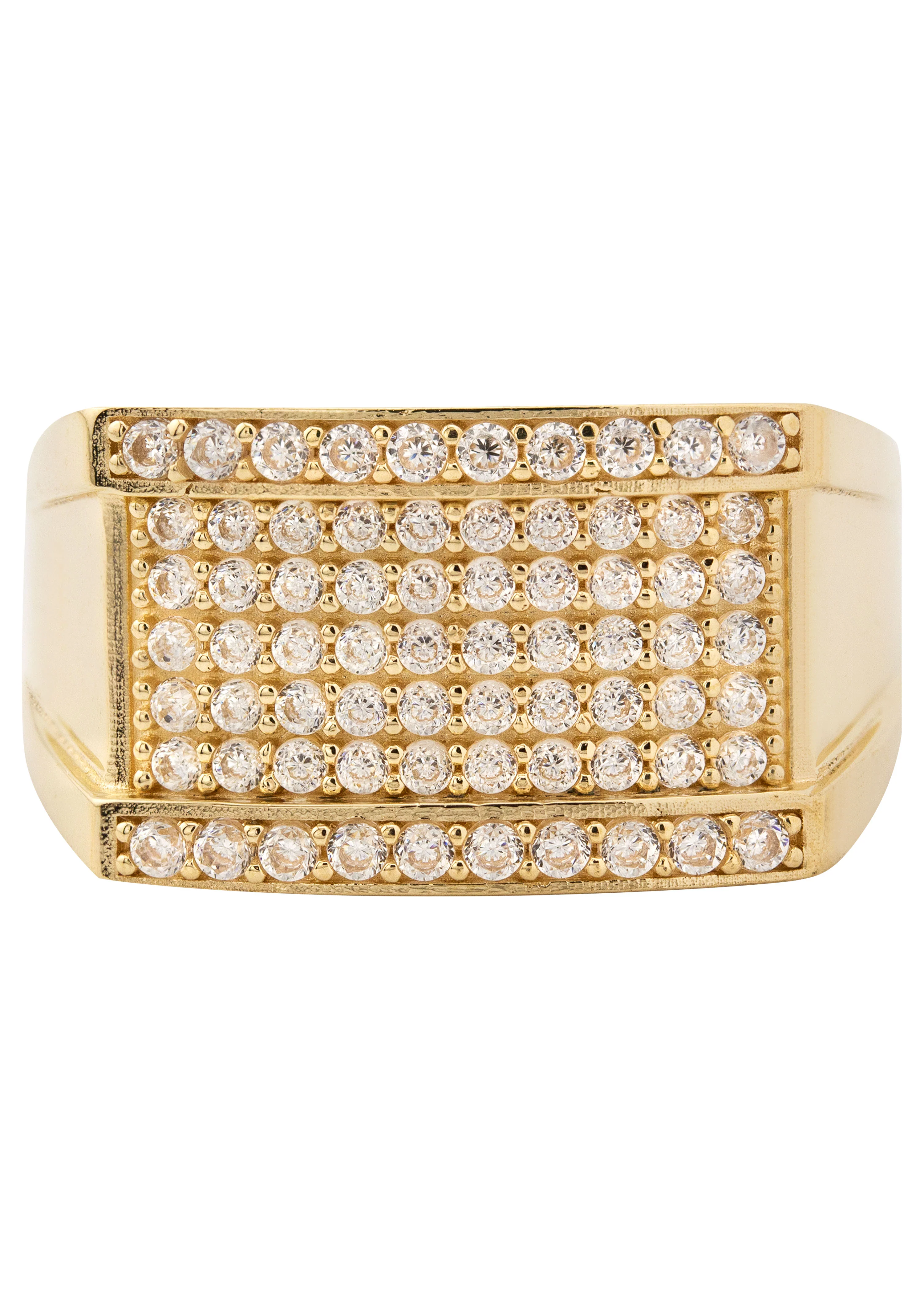 10K Gold Cz Pinky Ring For Men | 5 Grams