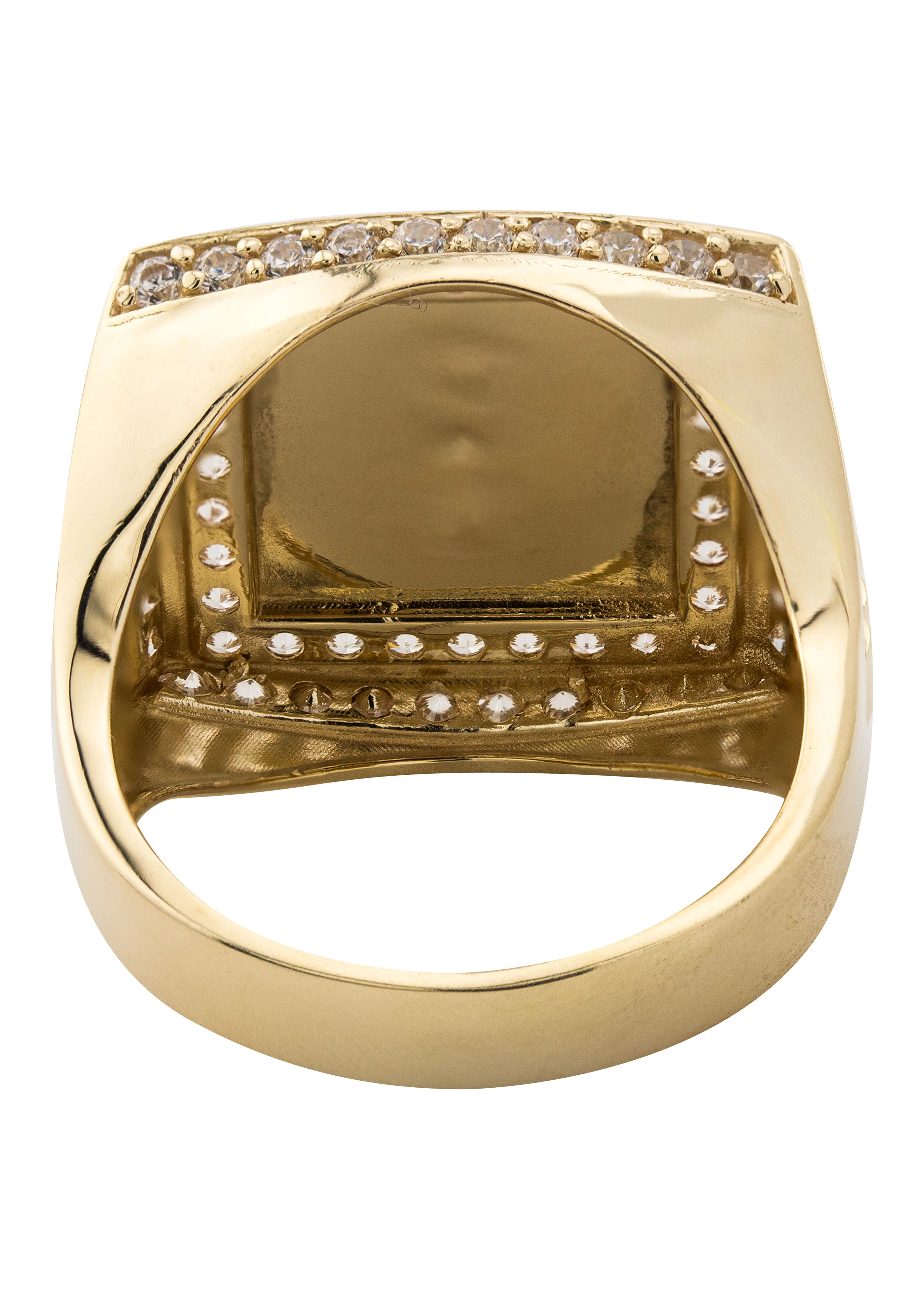 10K Gold Cz Pinky Ring For Men | 6 Grams - Image 4