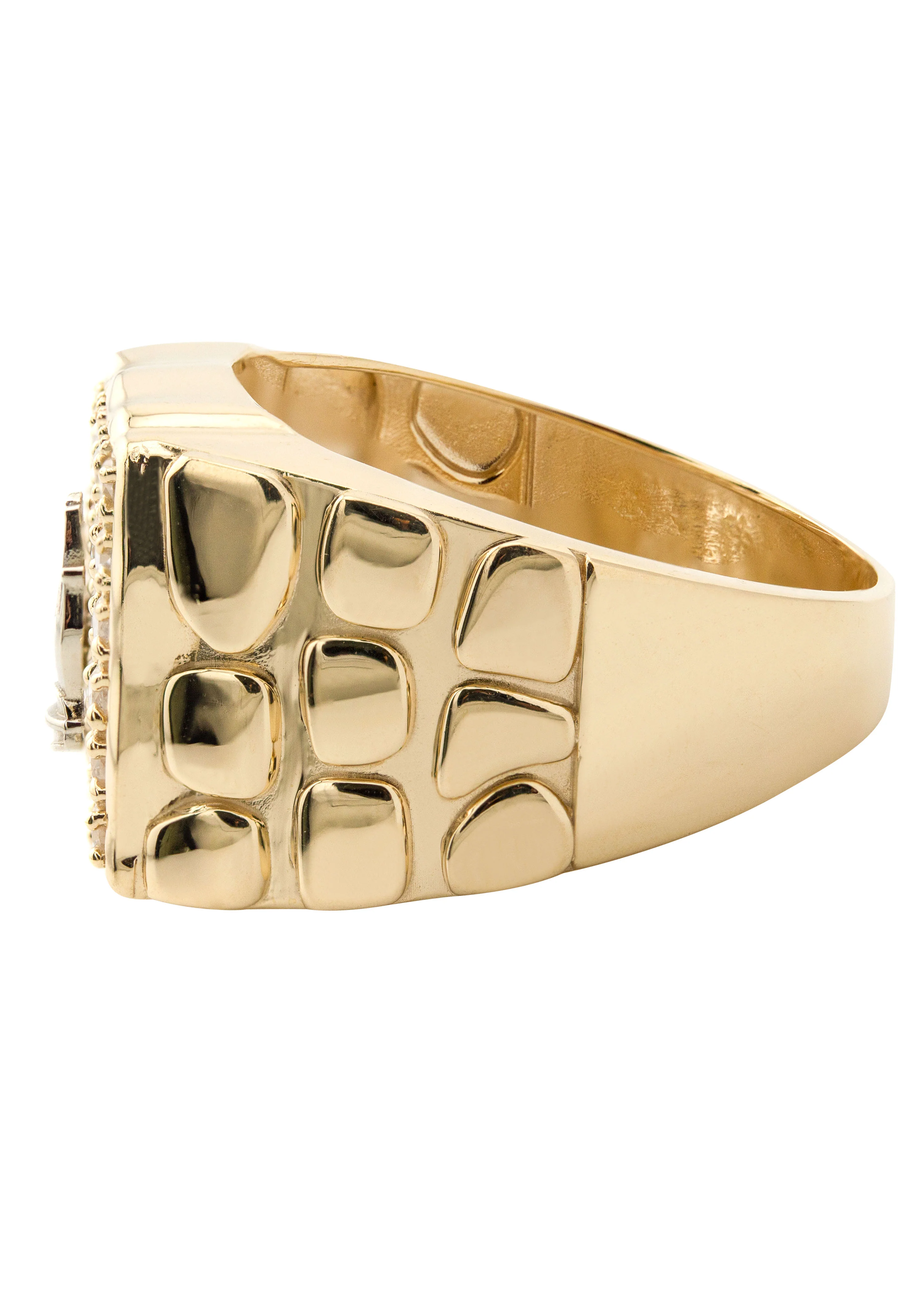 10K Gold Cz Praying Hands Ring For Men | 5 Grams - Image 2