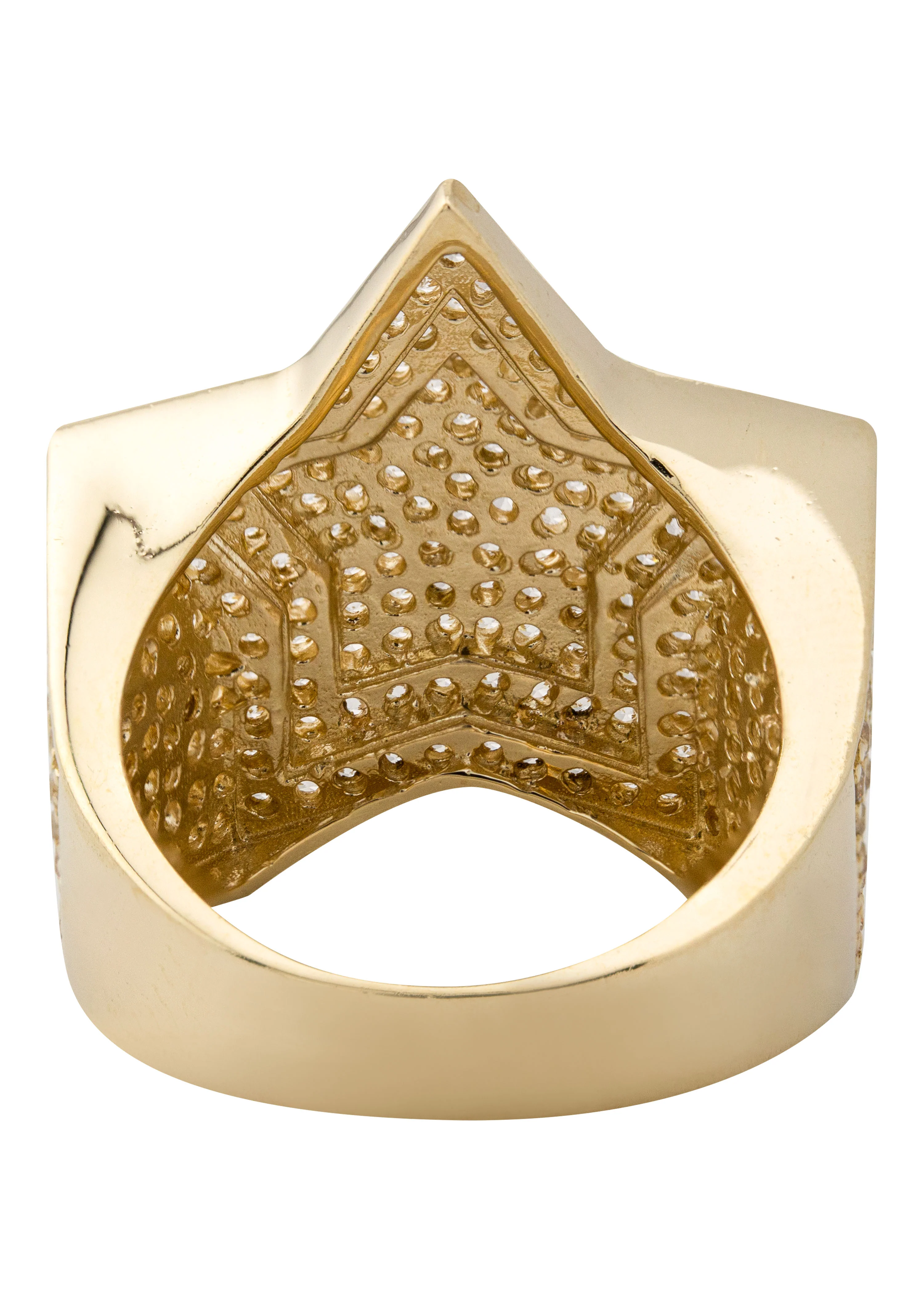 10K Gold Cz Star Ring For Men | 10 Grams - Image 3