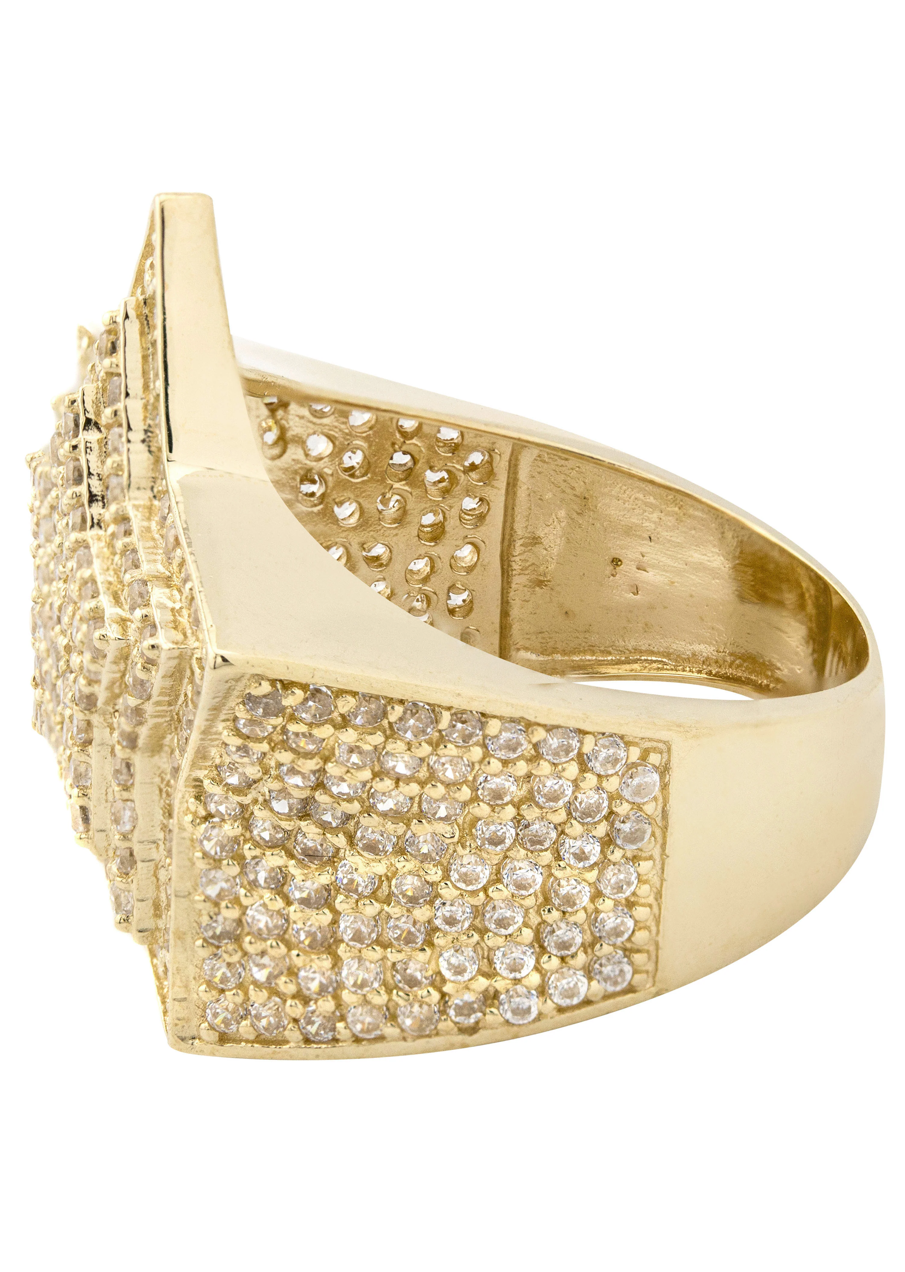 10K Gold Cz Star Ring For Men | 10 Grams - Image 4