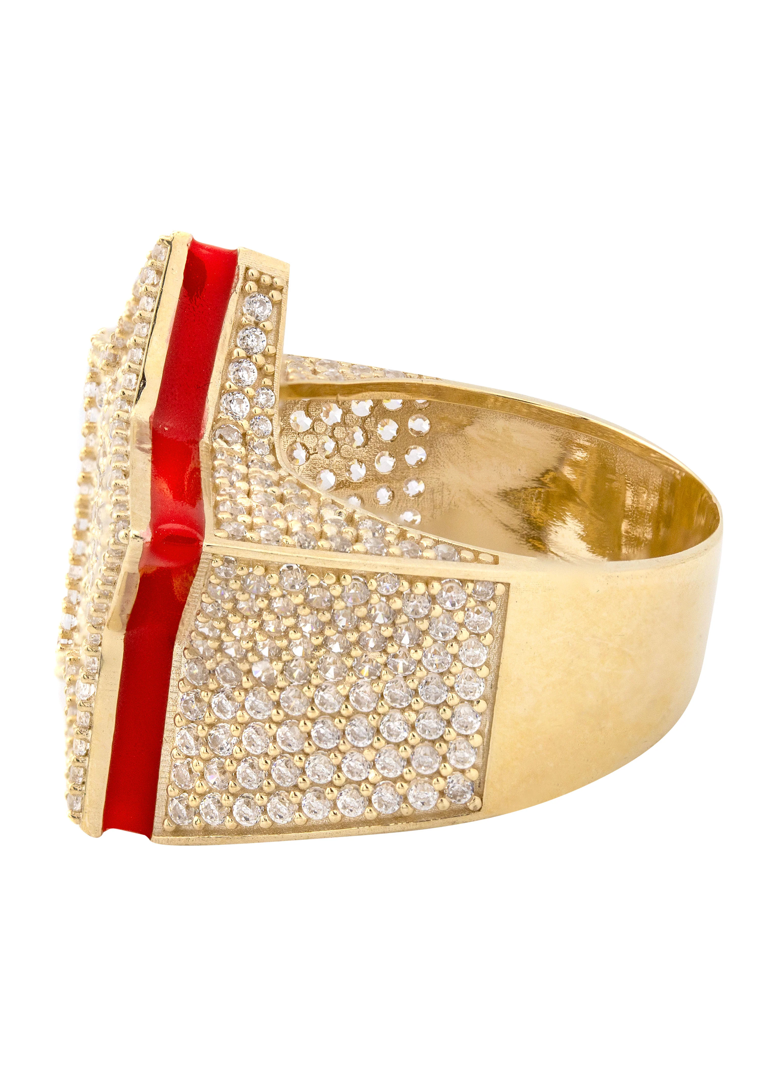 10K Gold Cz Star Ring For Men | 10 Grams - Image 3