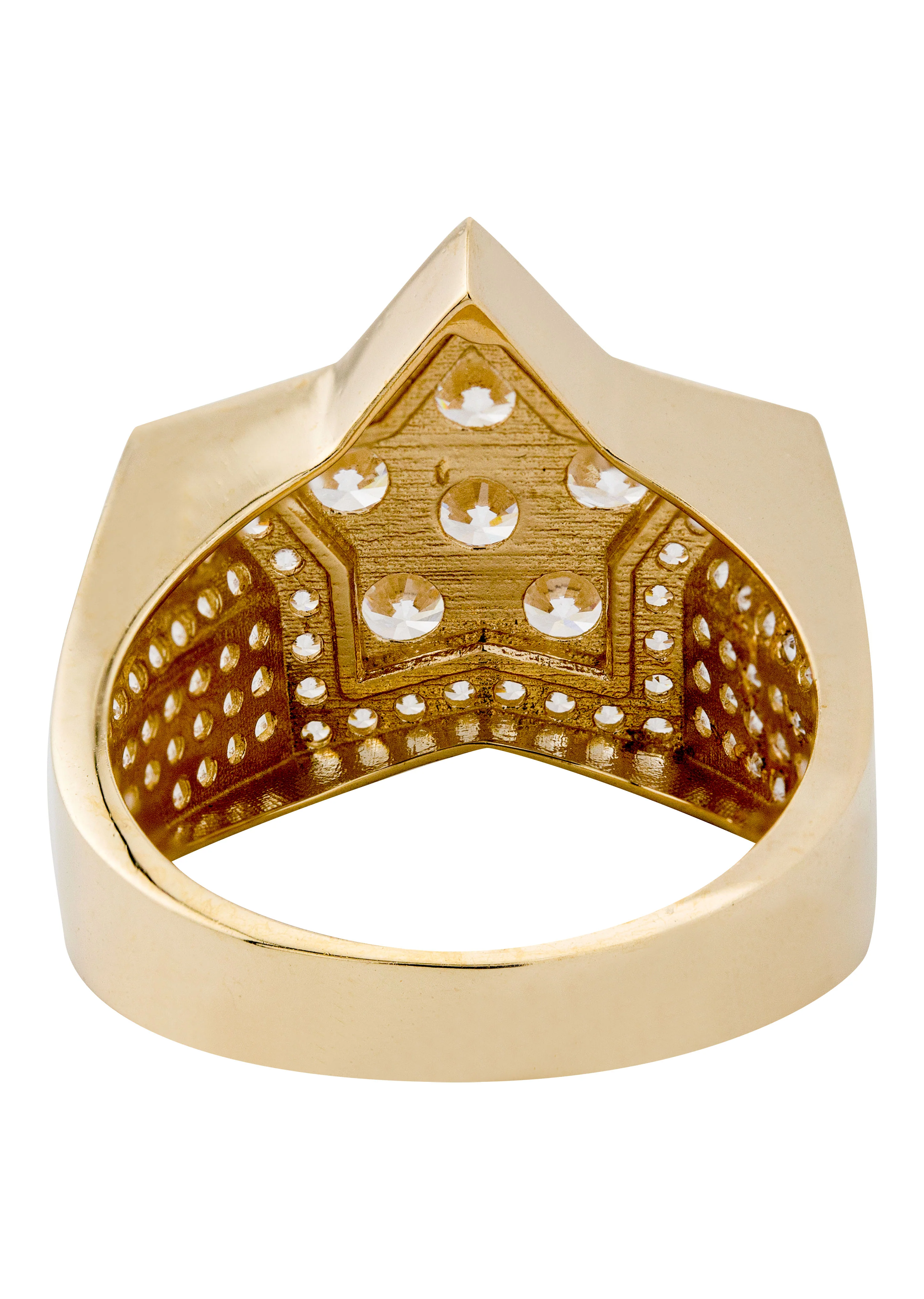 10K Gold Cz Star Ring For Men | 7.5 Grams - Image 4