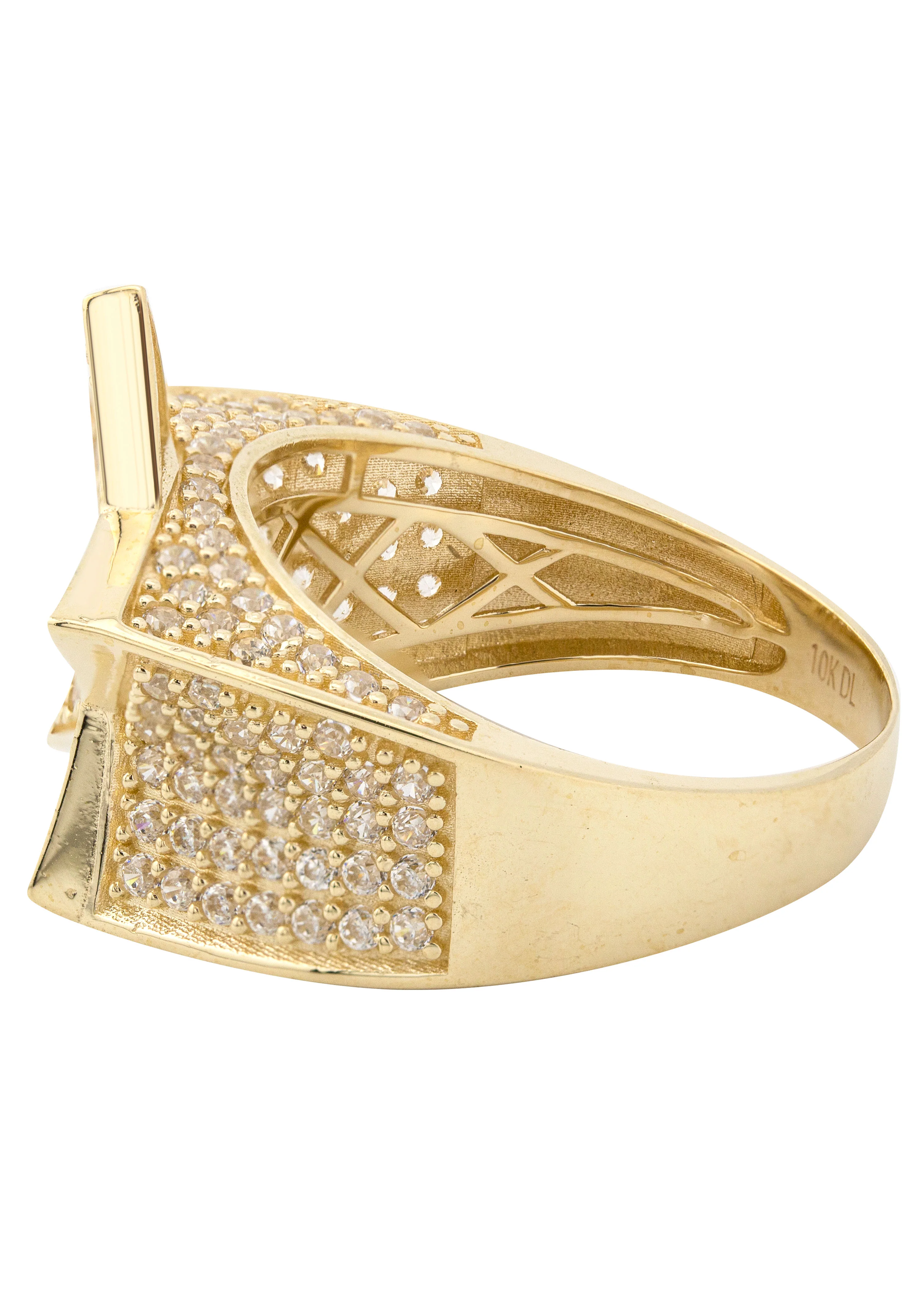 10K Gold Cz Star Ring For Men | 7 Grams - Image 3