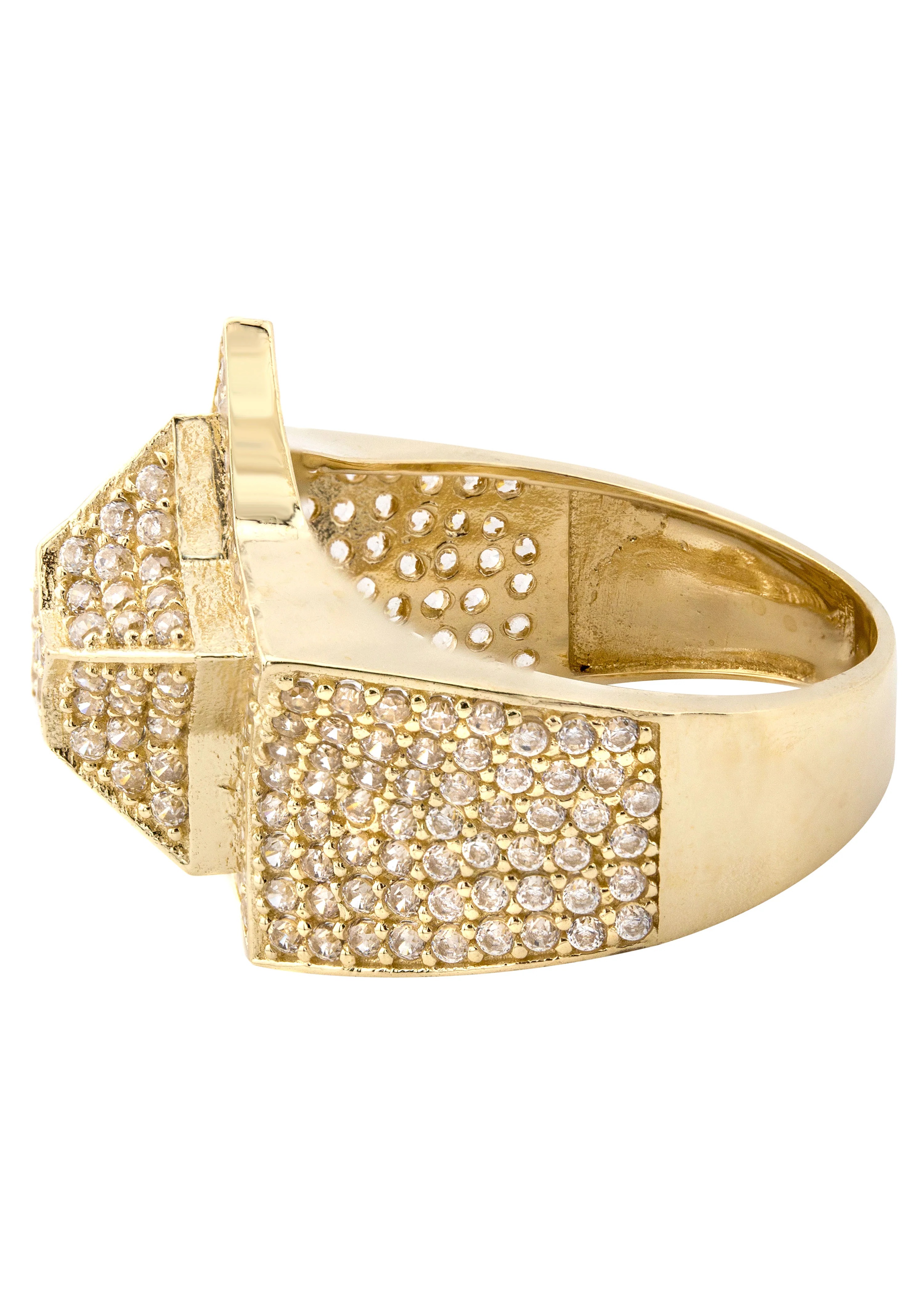 10K Gold Cz Star Ring For Men | 7 Grams - Image 3