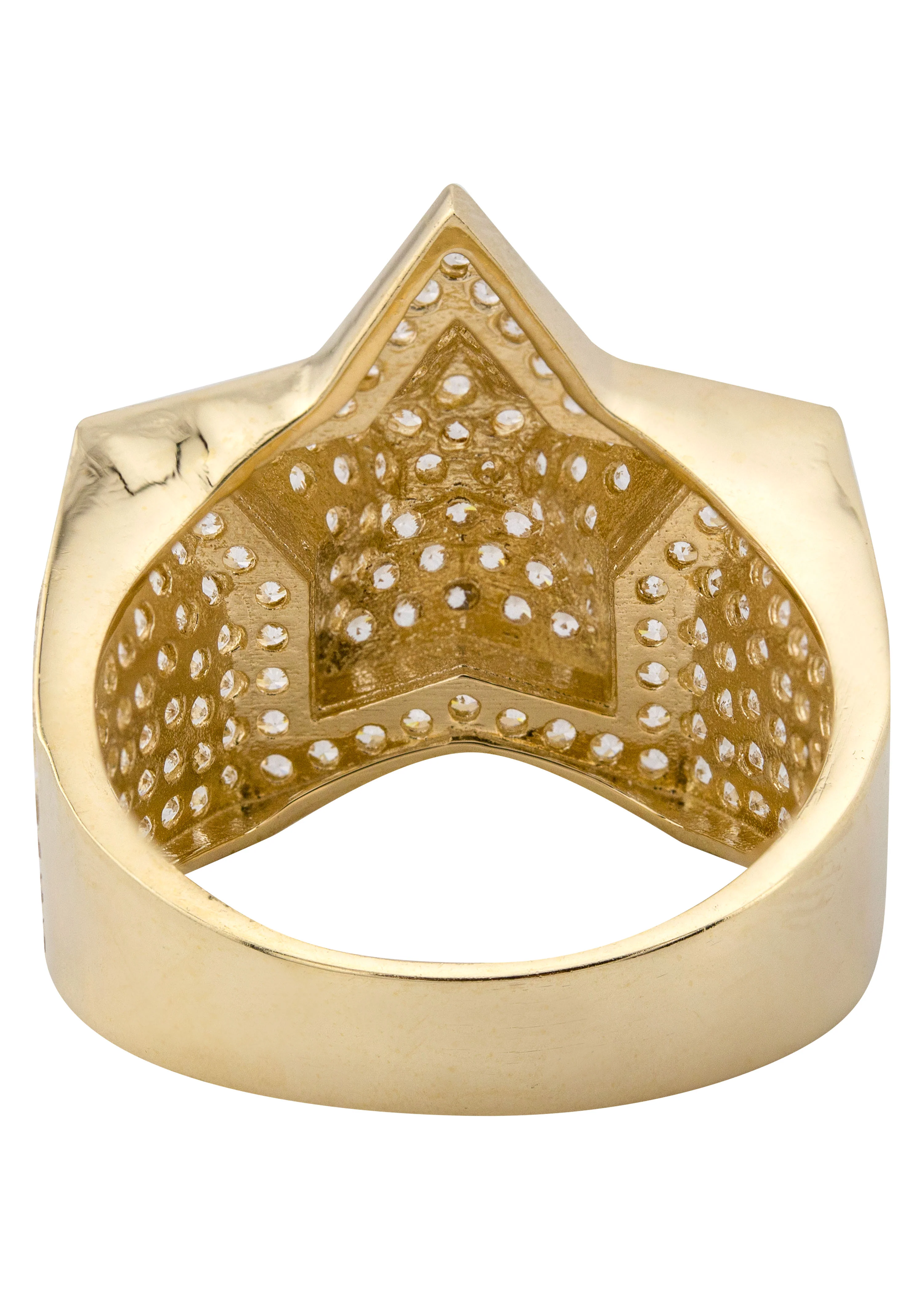 10K Gold Cz Star Ring For Men | 7 Grams - Image 4