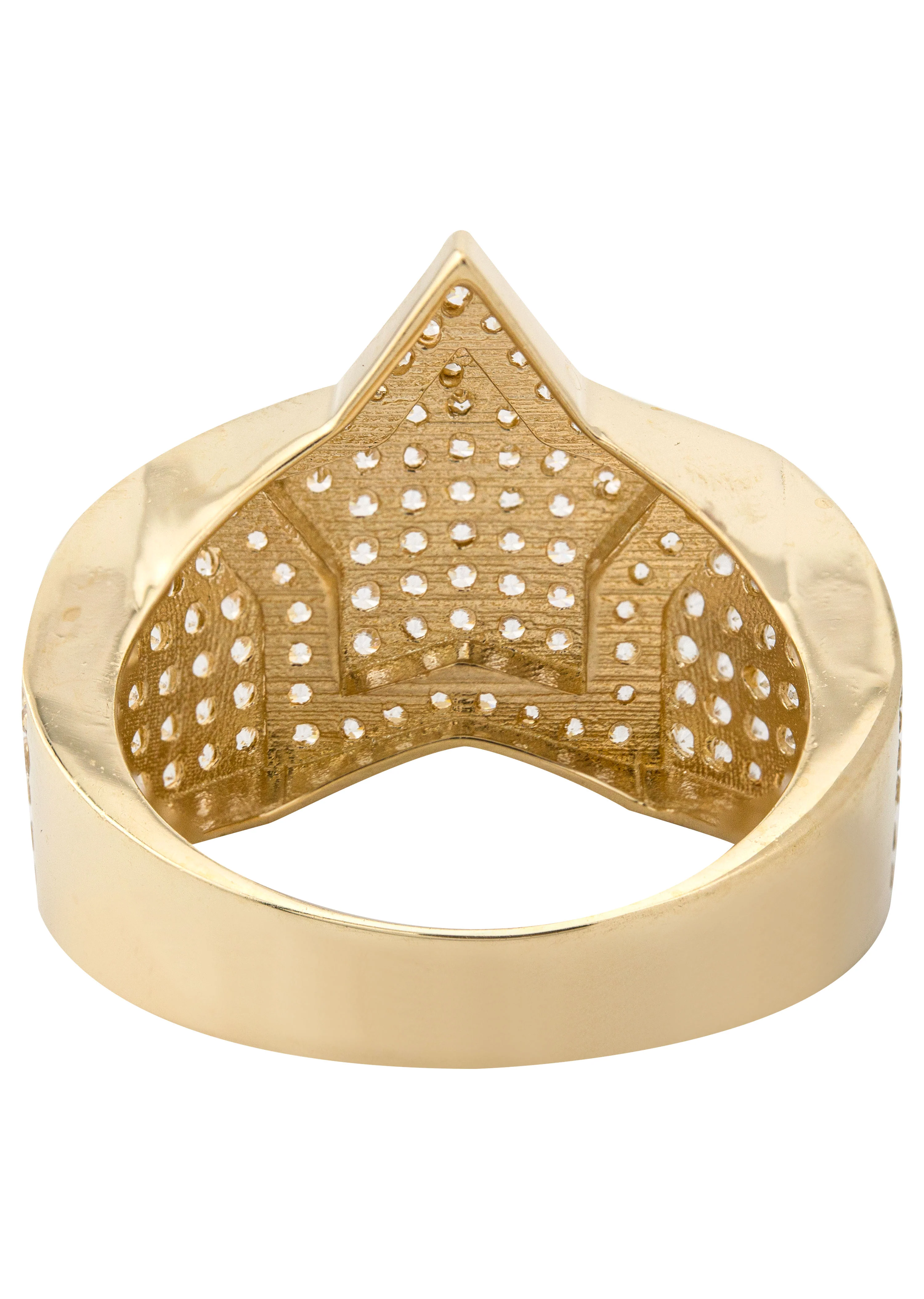 10K Gold Cz Star Ring For Men | 7 Grams - Image 4