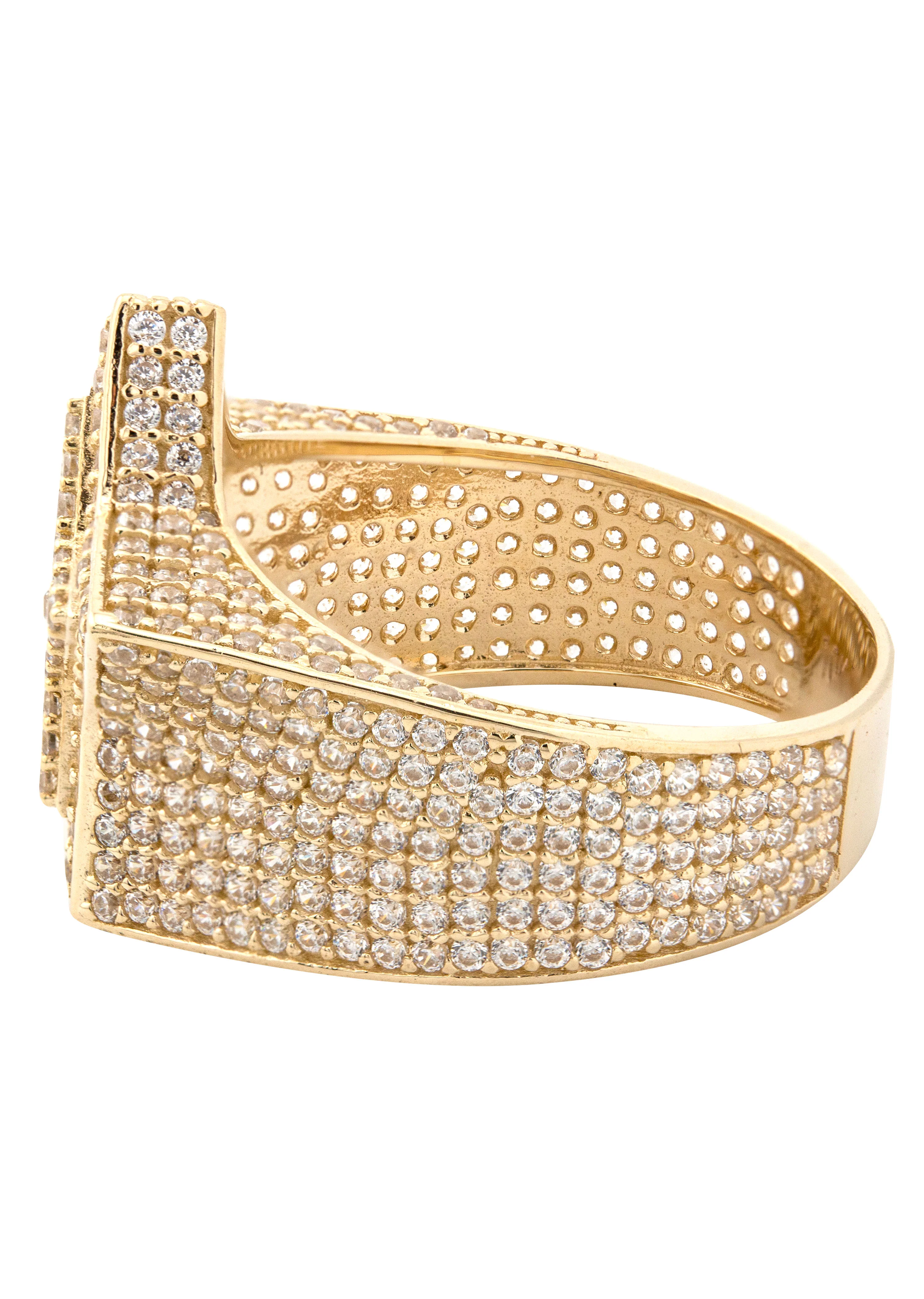 10K Gold Cz Star Ring For Men | 7 Grams - Image 3