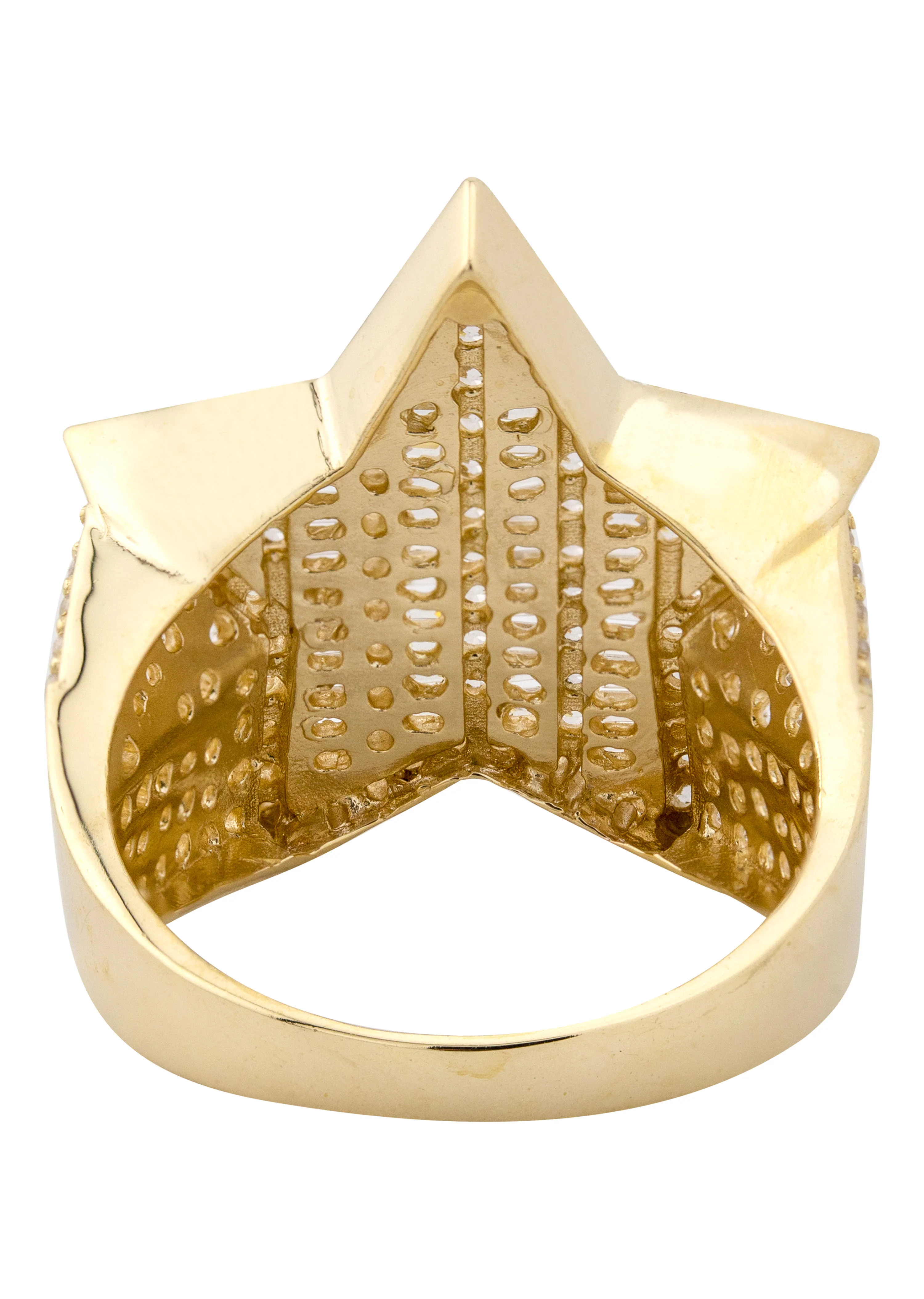 10K Gold Cz Star Ring For Men | 8.4 Grams - Image 4