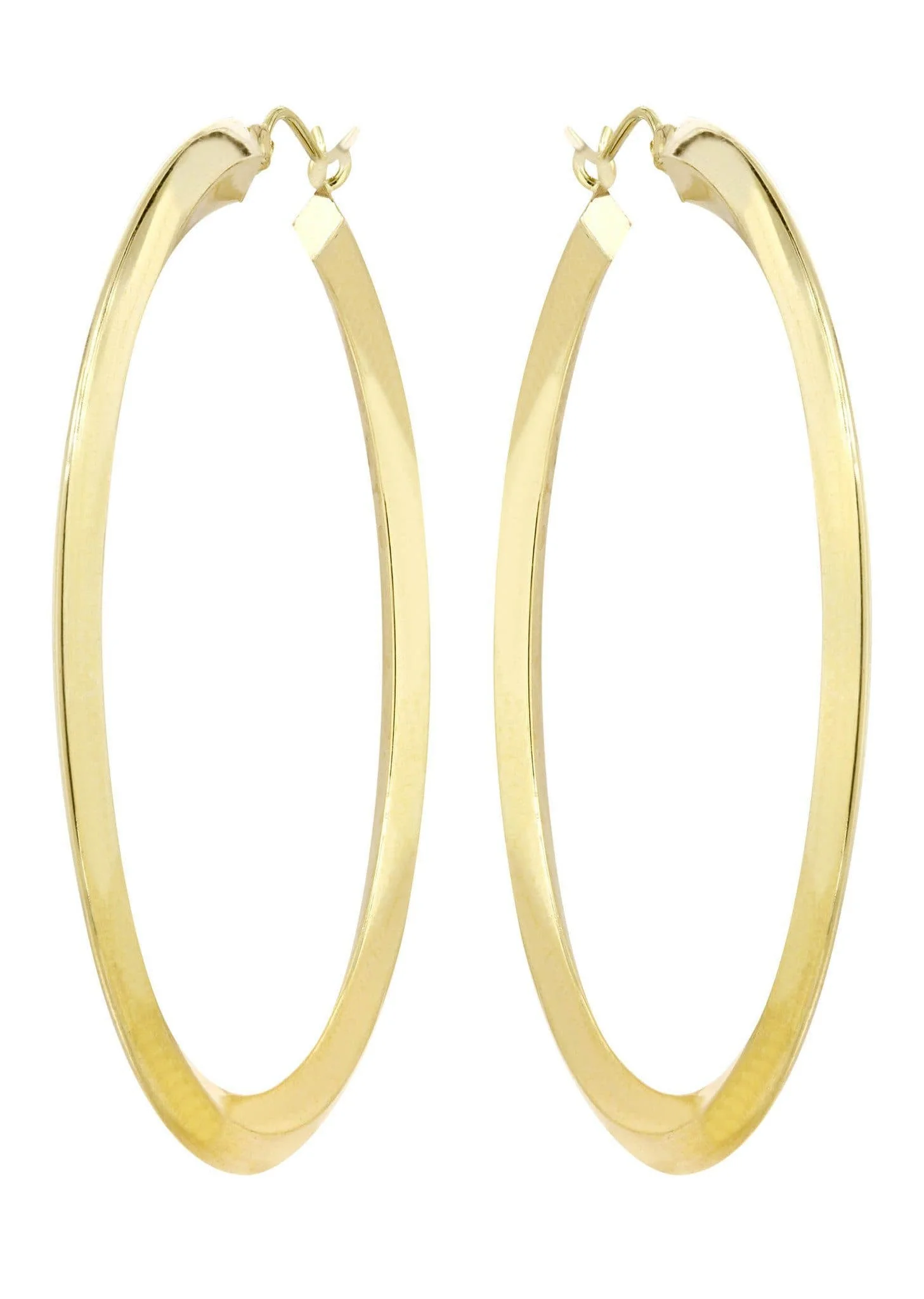 10K Gold  Hoop Earrings | Customizable Size - Image 3