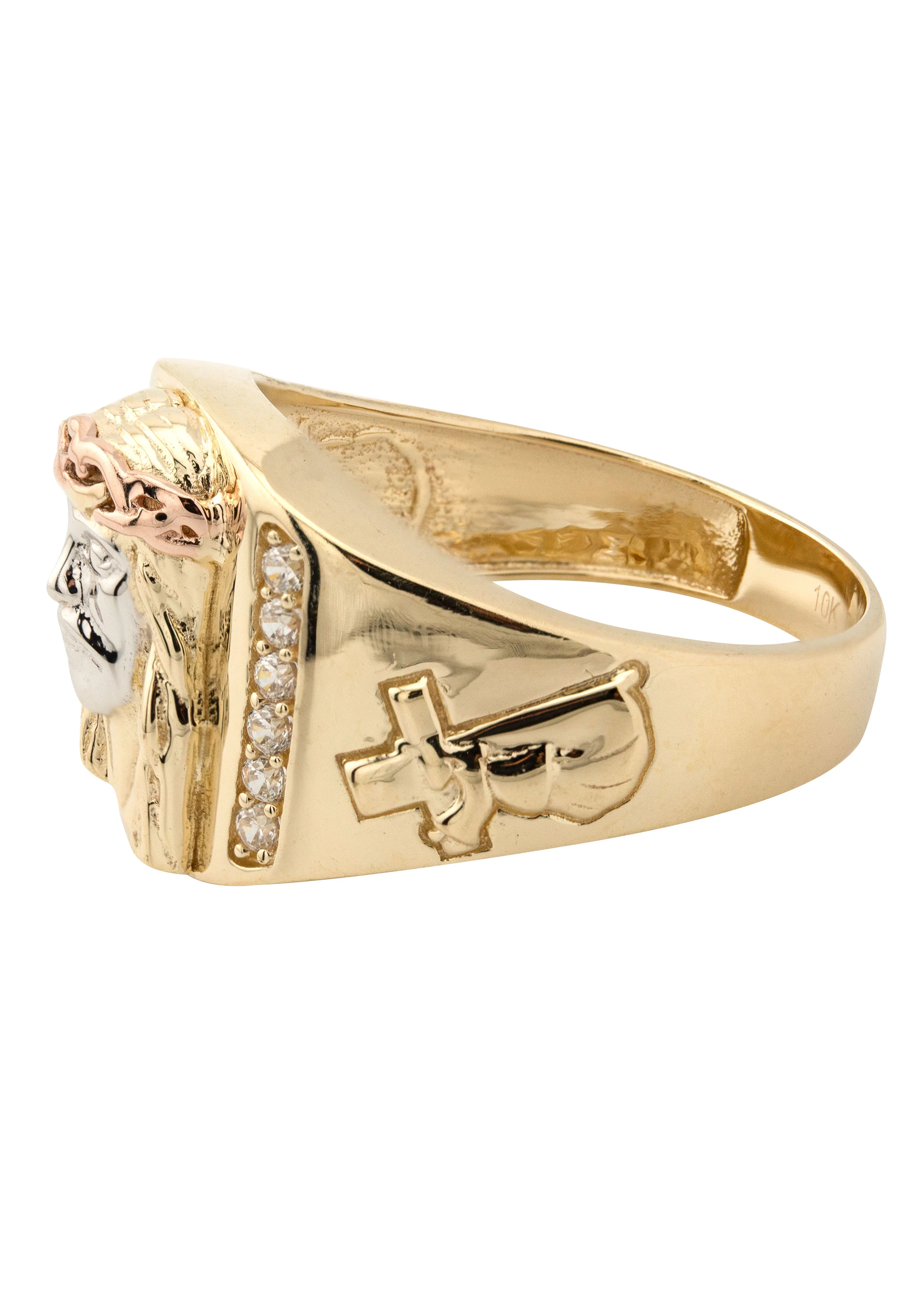 10K Gold Jesus Ring For Men | 6 Grams - Image 3