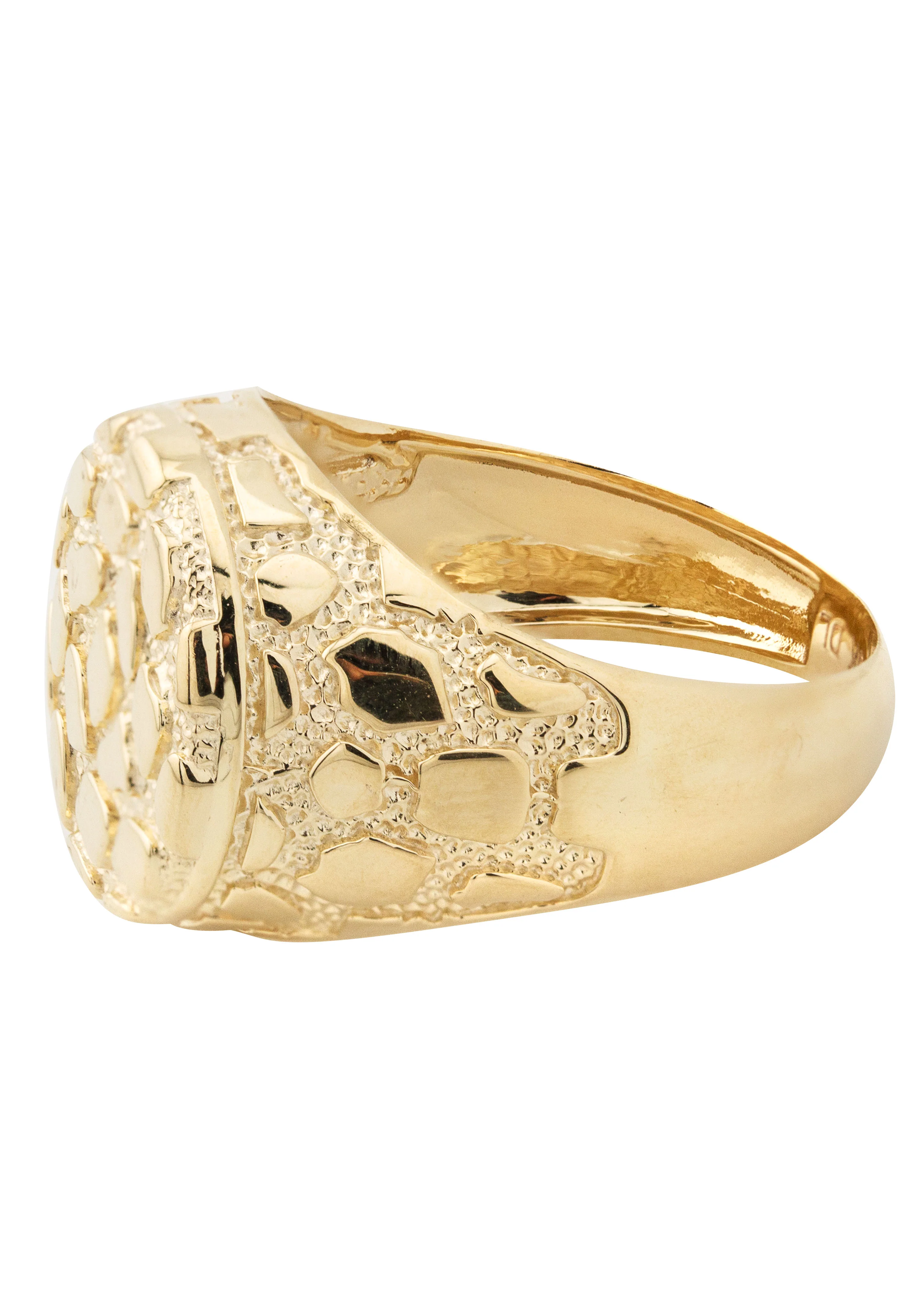 10K Gold Nugget Ring For Men | 3 Grams - Image 3