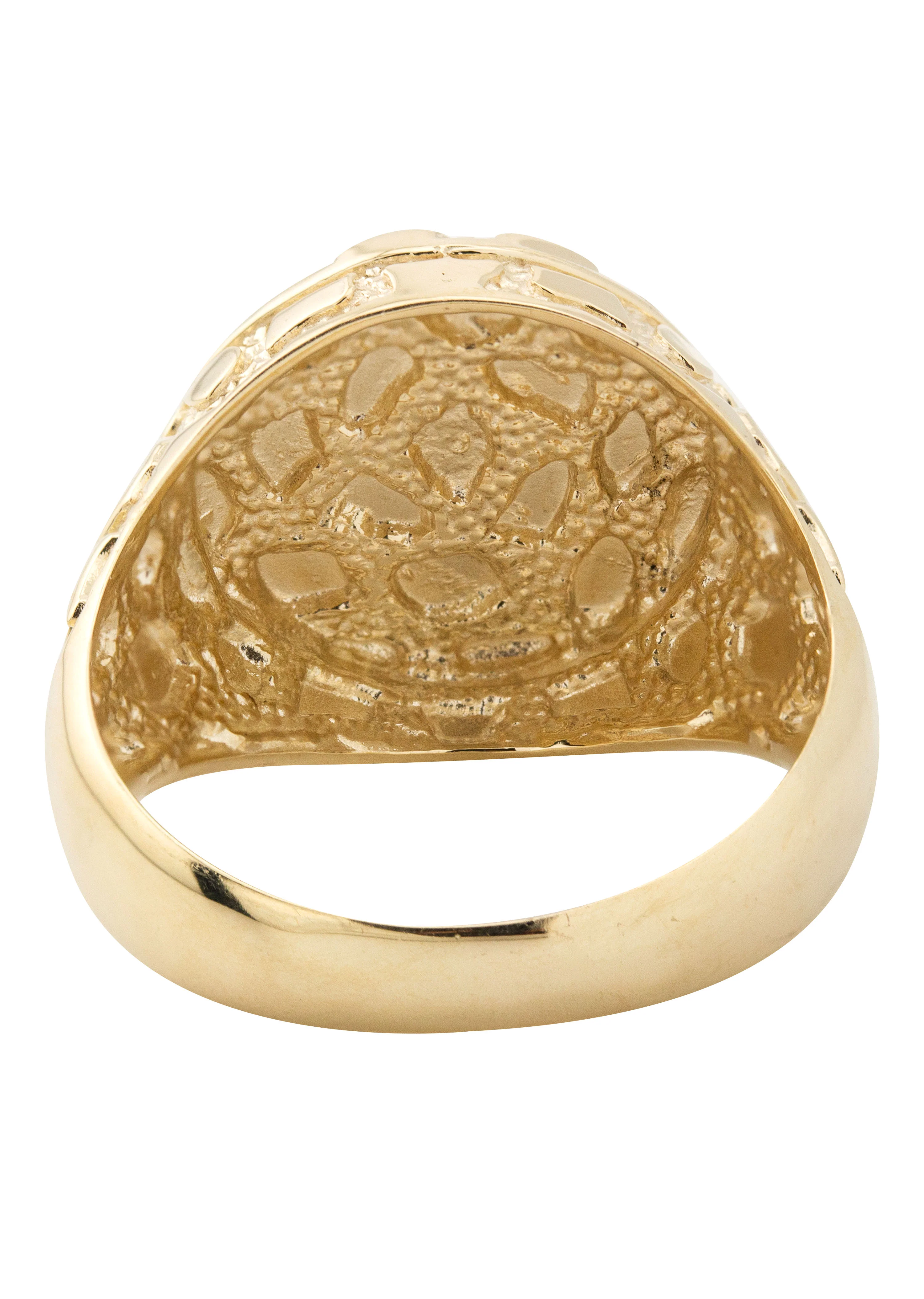 10K Gold Nugget Ring For Men | 3 Grams - Image 4
