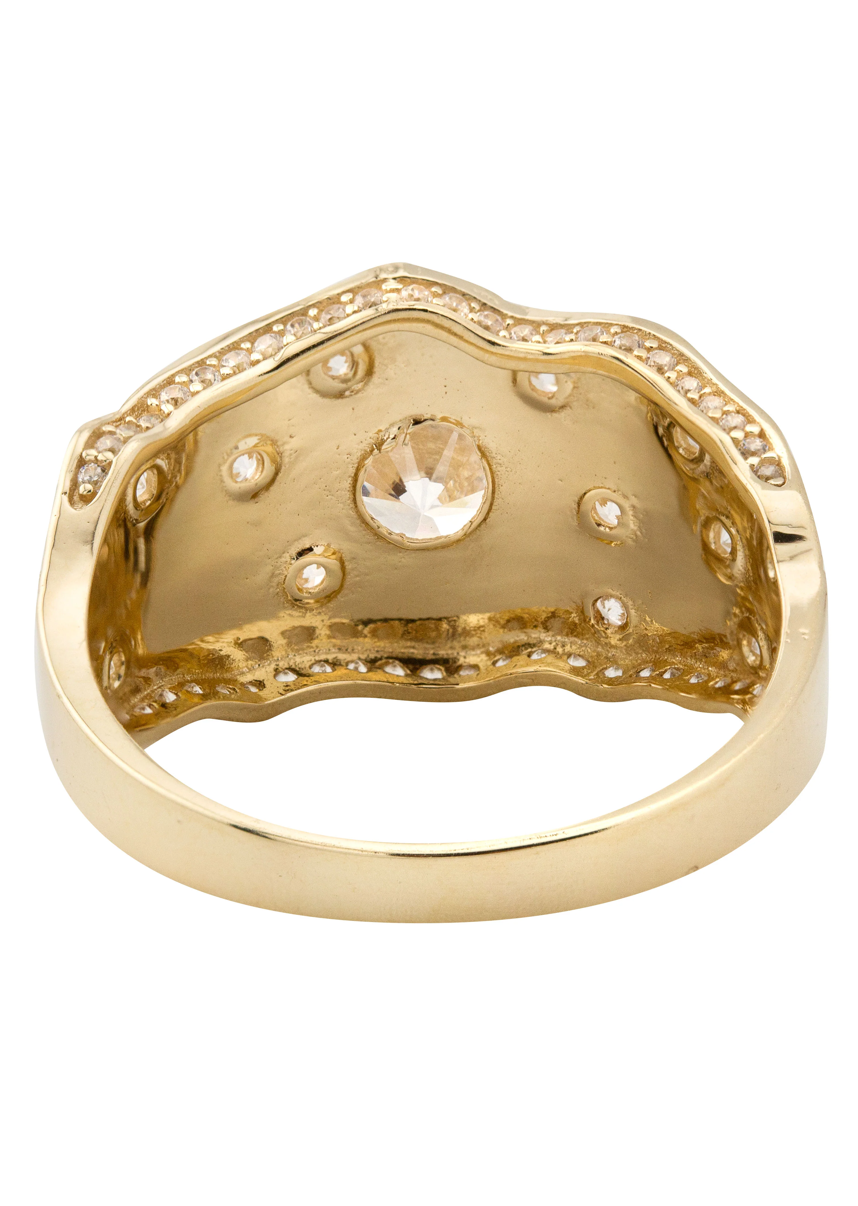 10K Gold Cz Nugget Ring For Men | 4.4 Grams - Image 4