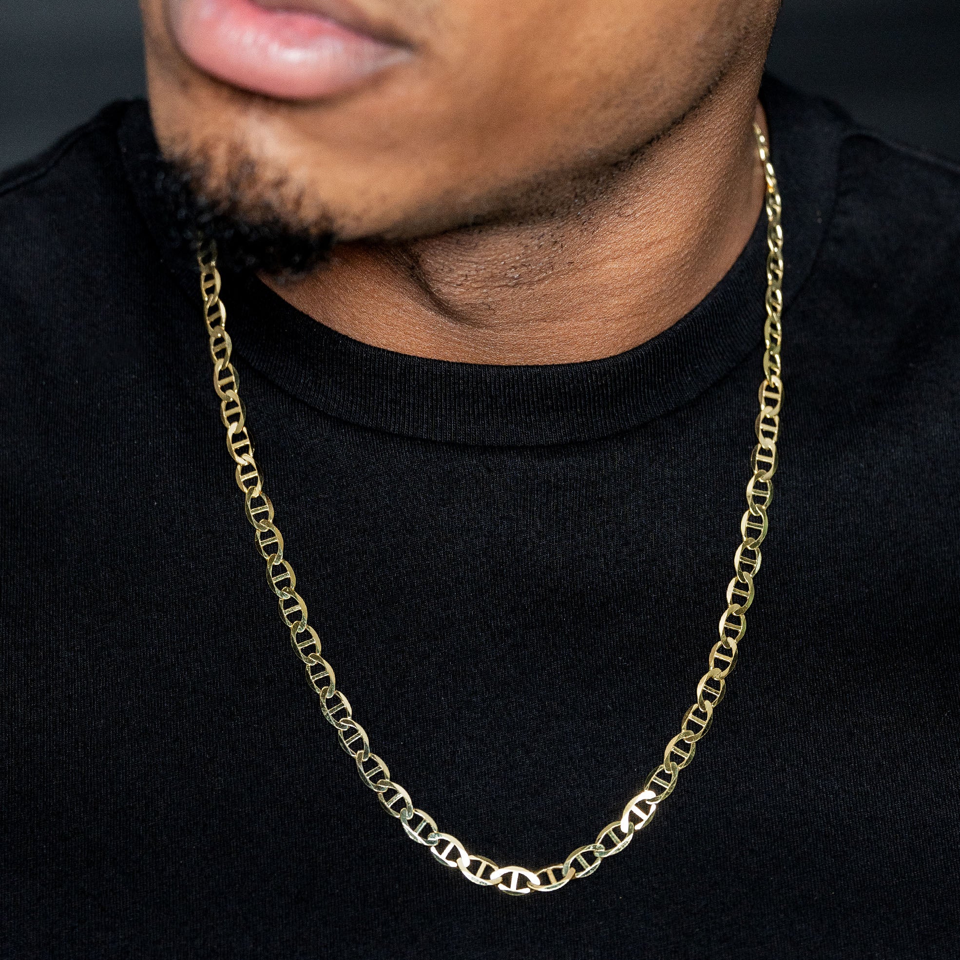 10K Gold Mariner Necklace / 6 MM - Image 6