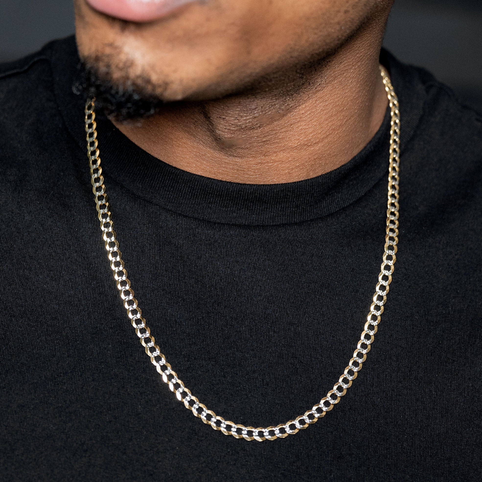 10K Gold Diamond Cut Curb Necklace / 6 MM - Image 6
