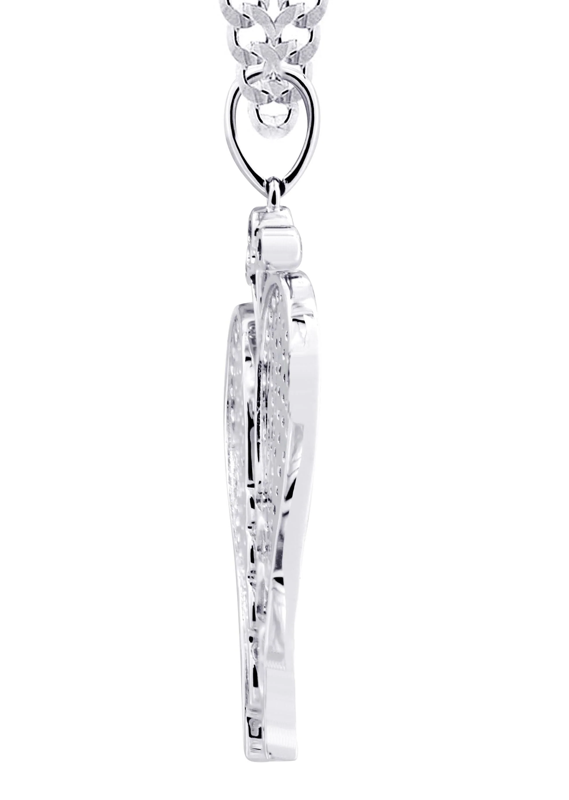 10K White Gold Wings Diamond Necklace  | 0.86 Carats - Image 4