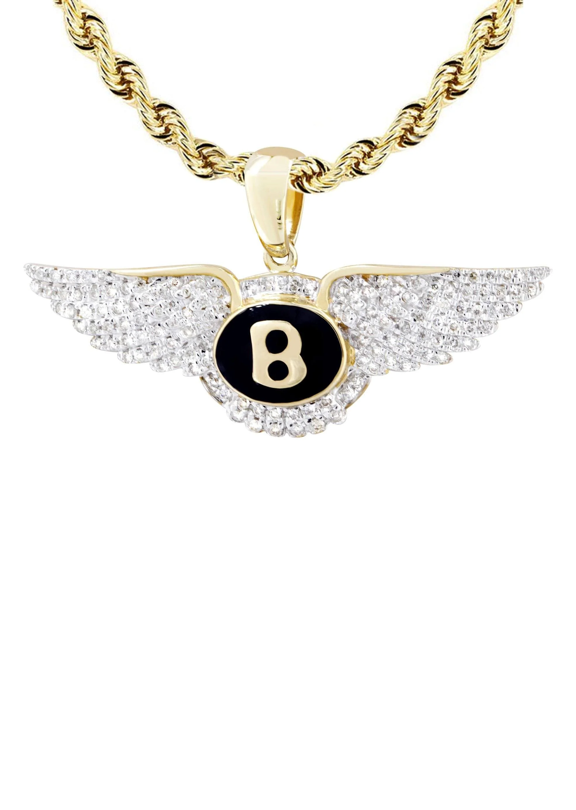 10K Yellow Gold Bentley Diamond Necklace  | 0.54 Carats - Image 2