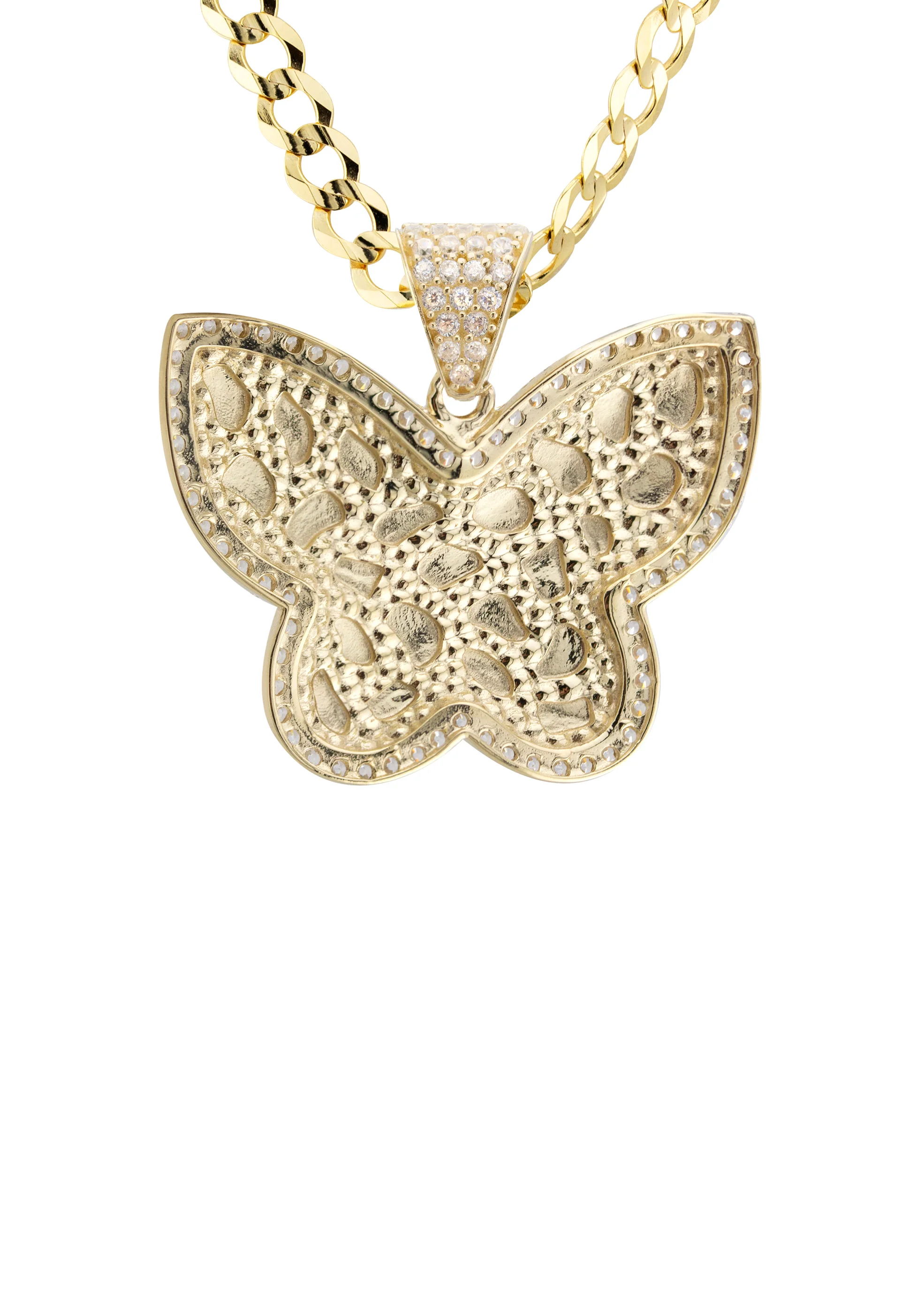 10K Yellow Gold Butterfly Nugget Necklace | Appx. 6 - 20 Grams - Image 4