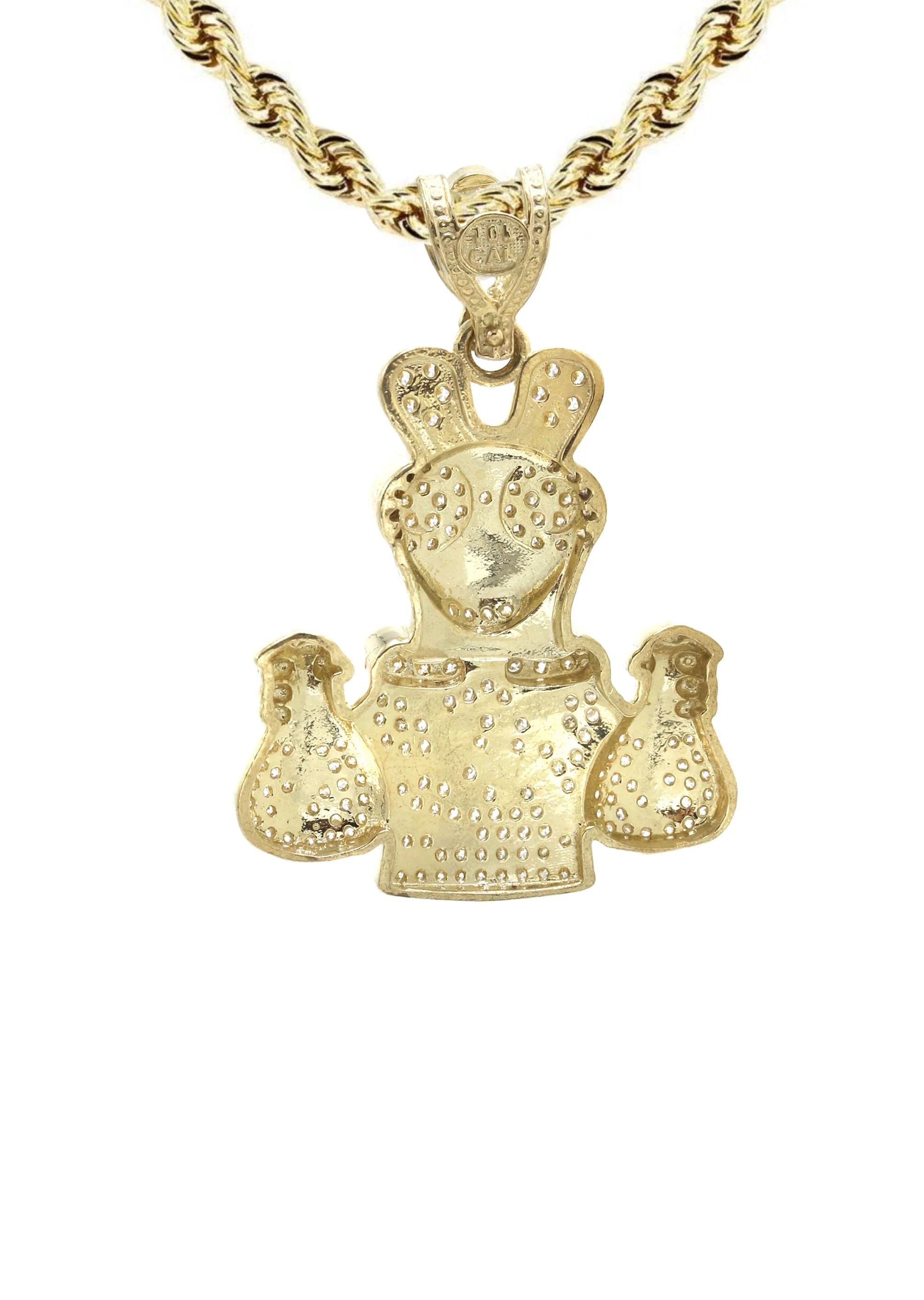 10K Yellow Gold Ace Of Spades Necklace | Appx. 18 Grams - Image 3