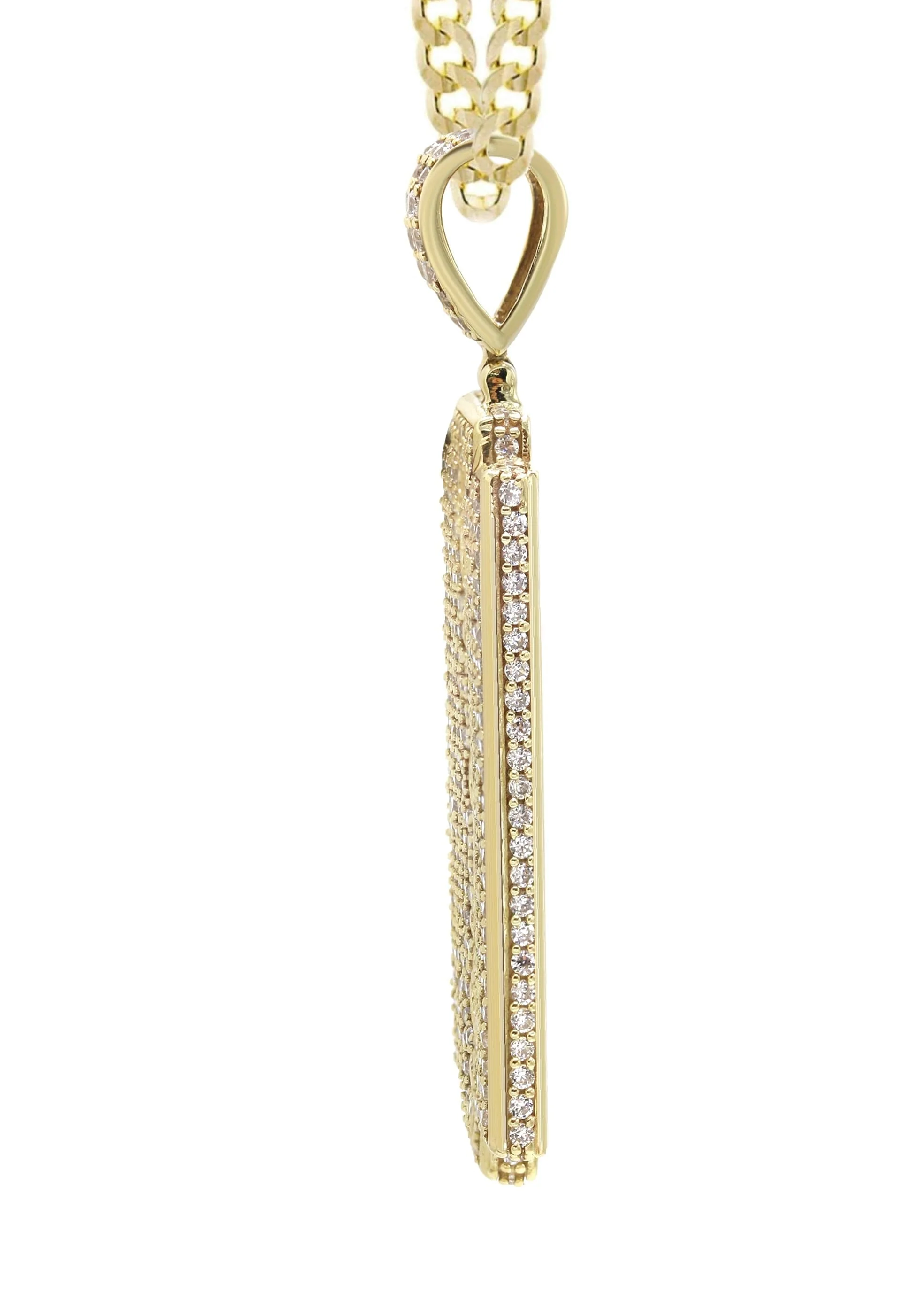 10K Yellow Gold Razor Blade Necklace | Appx. 17 Grams - Image 4