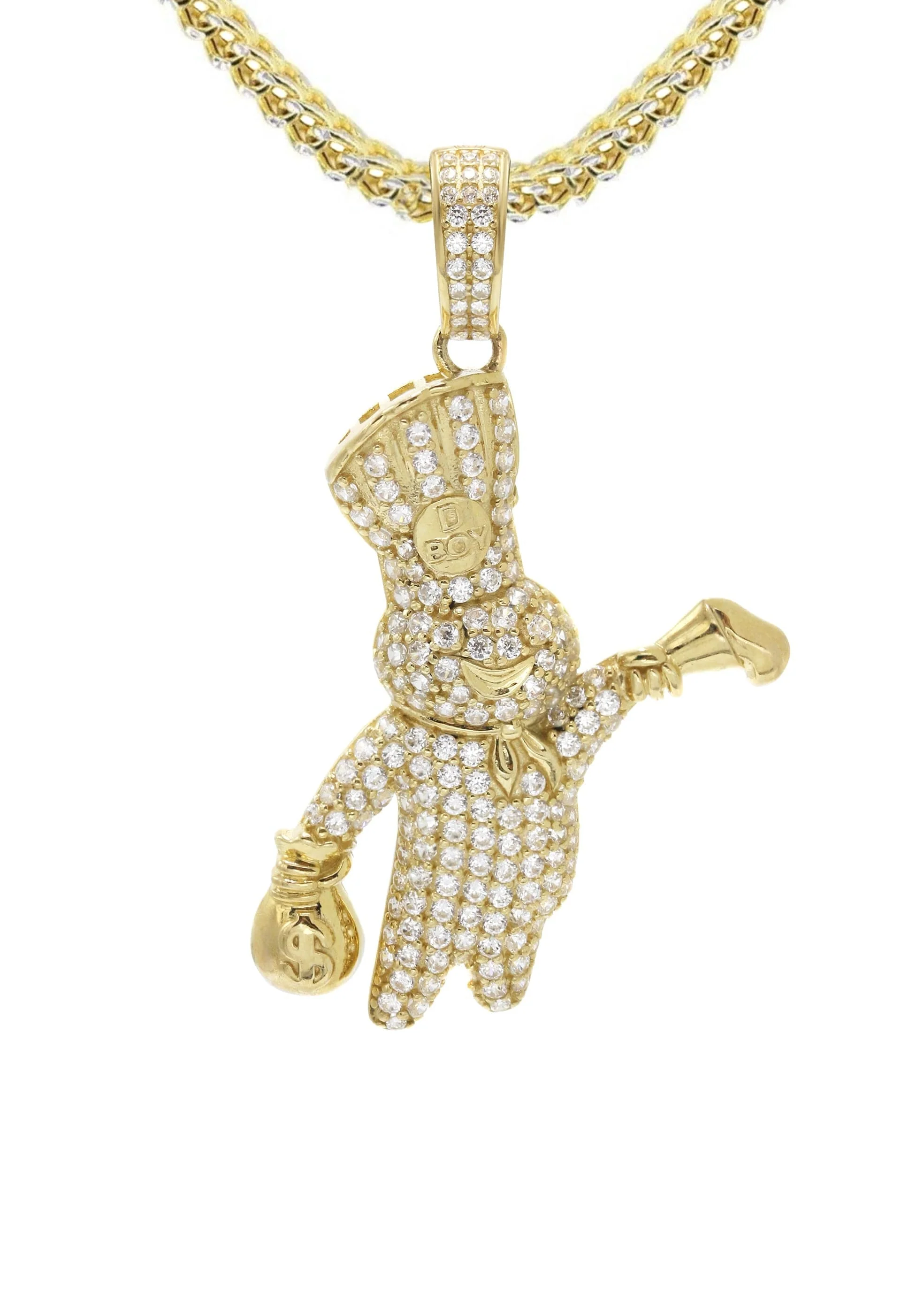 10K Yellow Gold Pillsbury Doughboy Necklace | Appx. 15.7 Grams - Image 2