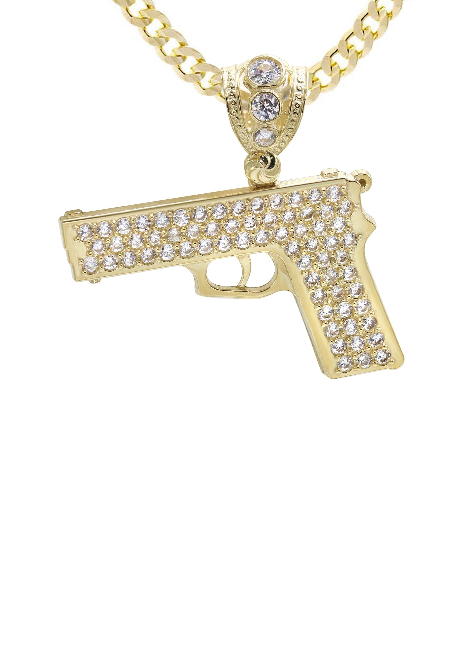 10K Yellow Gold Glock Gun Necklace | Appx. 16.3 Grams - Image 2