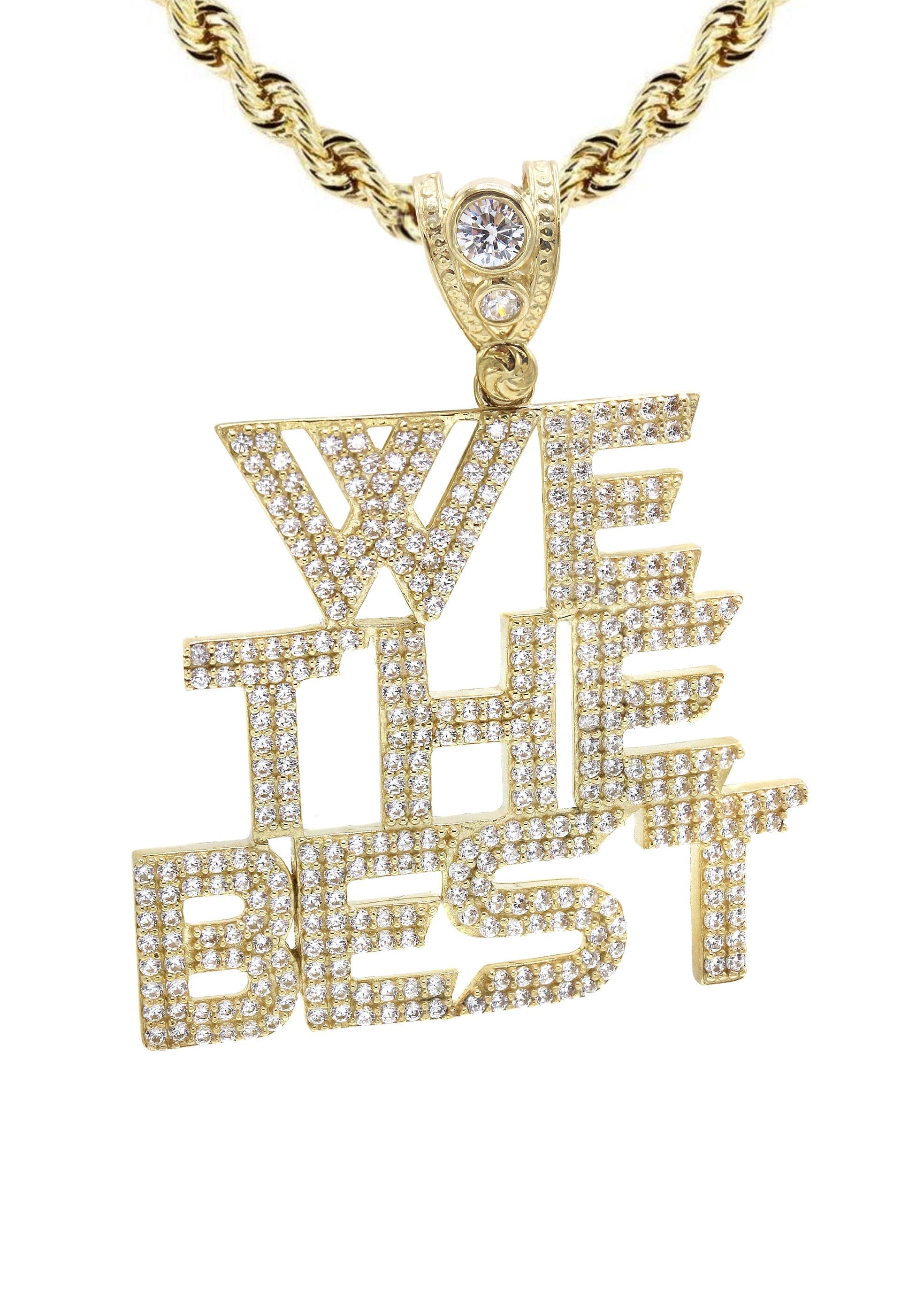 10K Yellow Gold "We The Best" Necklace | Appx. 18.6 Grams - Image 2