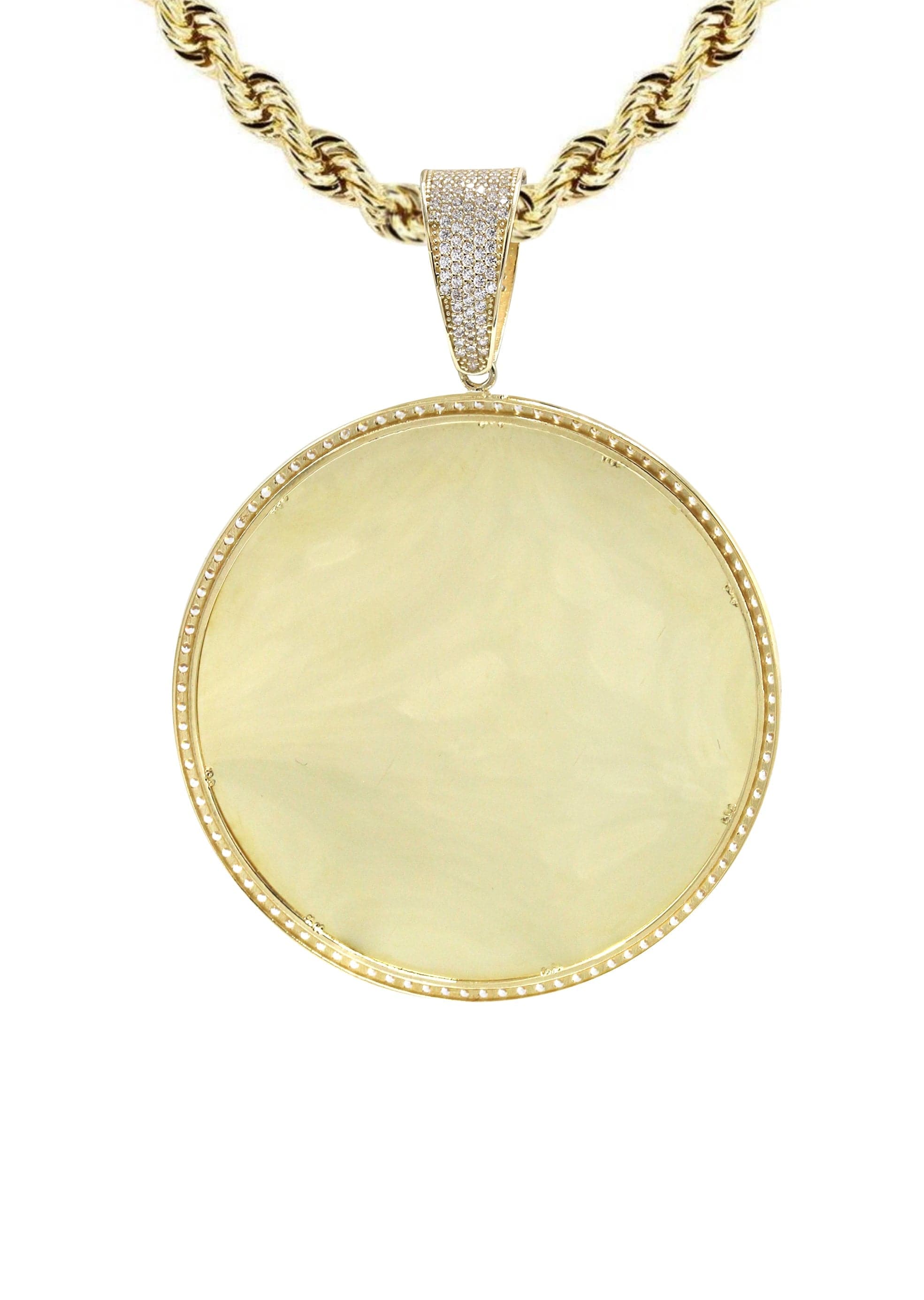 10K Yellow Gold Large Picture Necklace | Appx. 24.3 Grams - Image 3