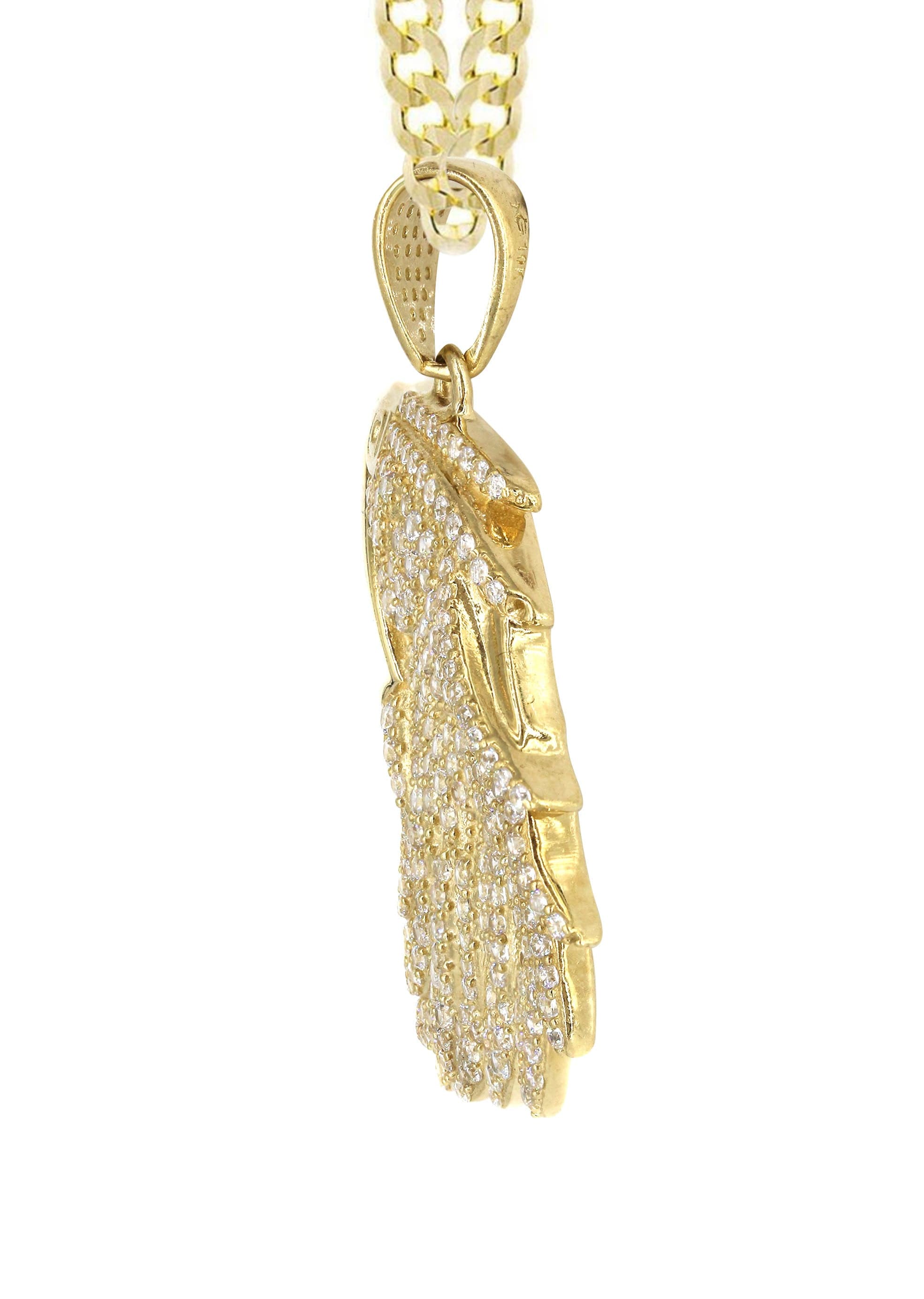10K Yellow Gold Eagle Head Necklace | Appx. 20 Grams - Image 4