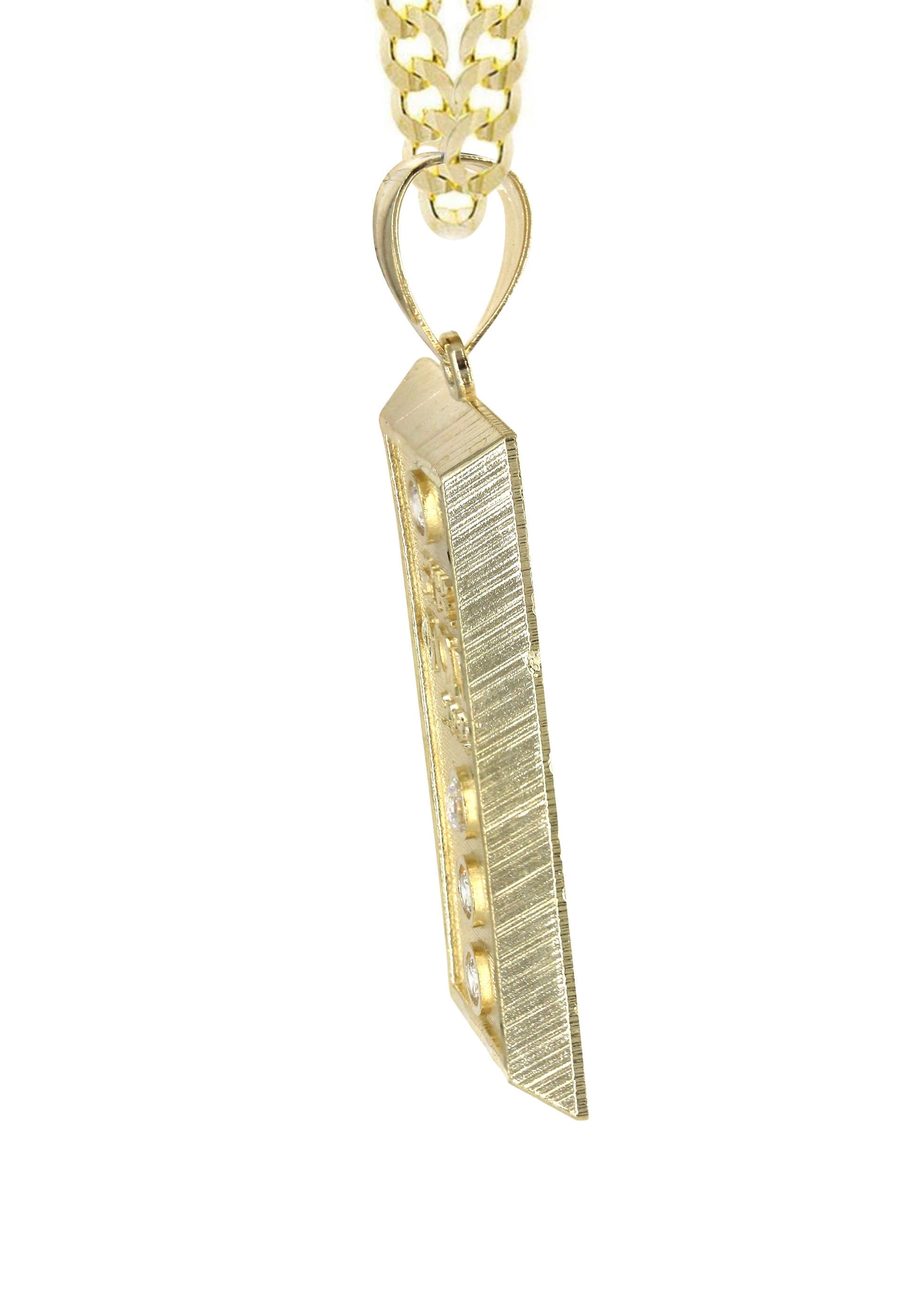 10K Yellow Gold Gold Brick Necklace | Appx. 15.1 Grams - Image 4