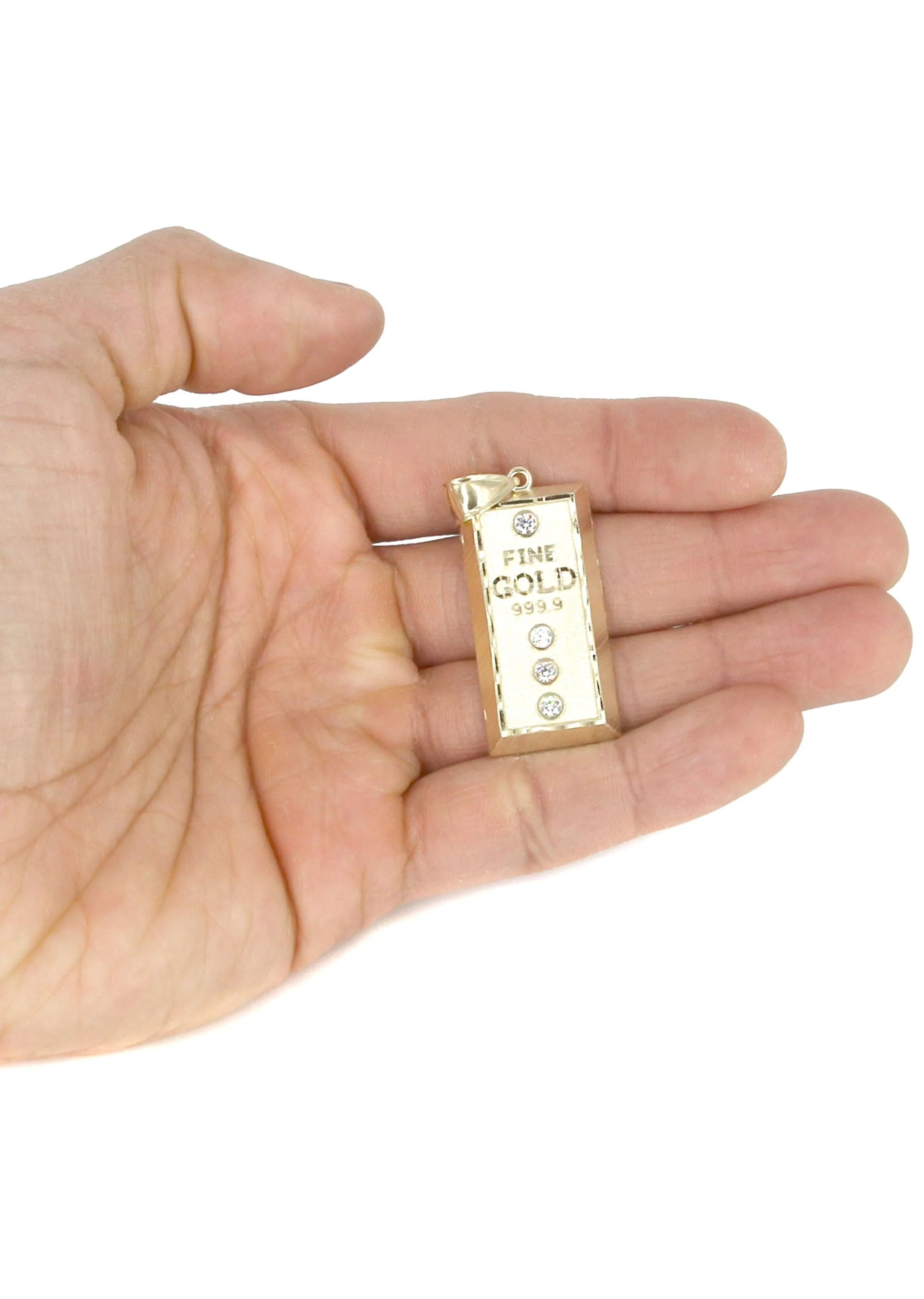 10K Yellow Gold Gold Brick Necklace | Appx. 15.1 Grams - Image 5