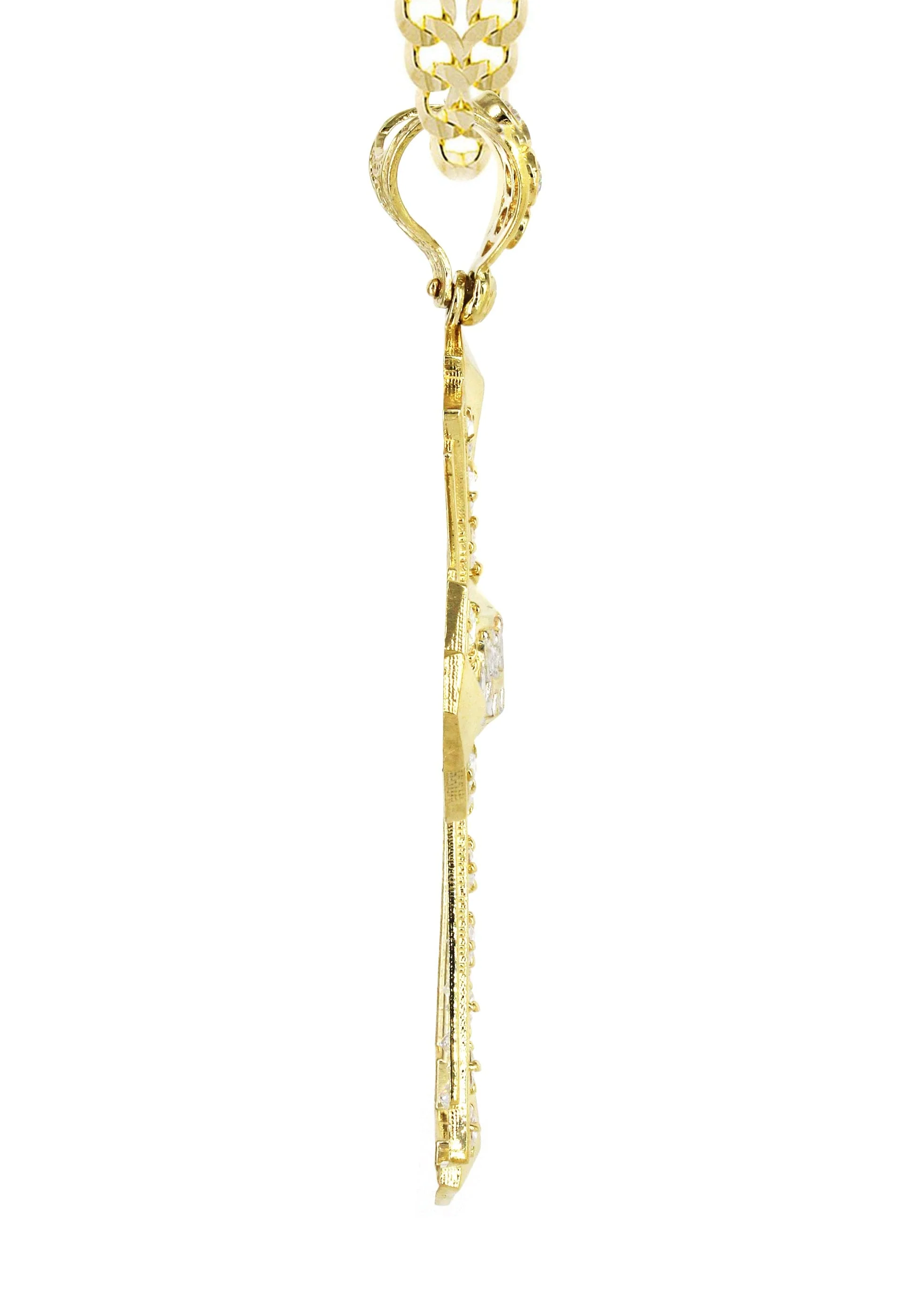 10K Yellow Gold Cross Necklace | Appx. 17.8 Grams - Image 4