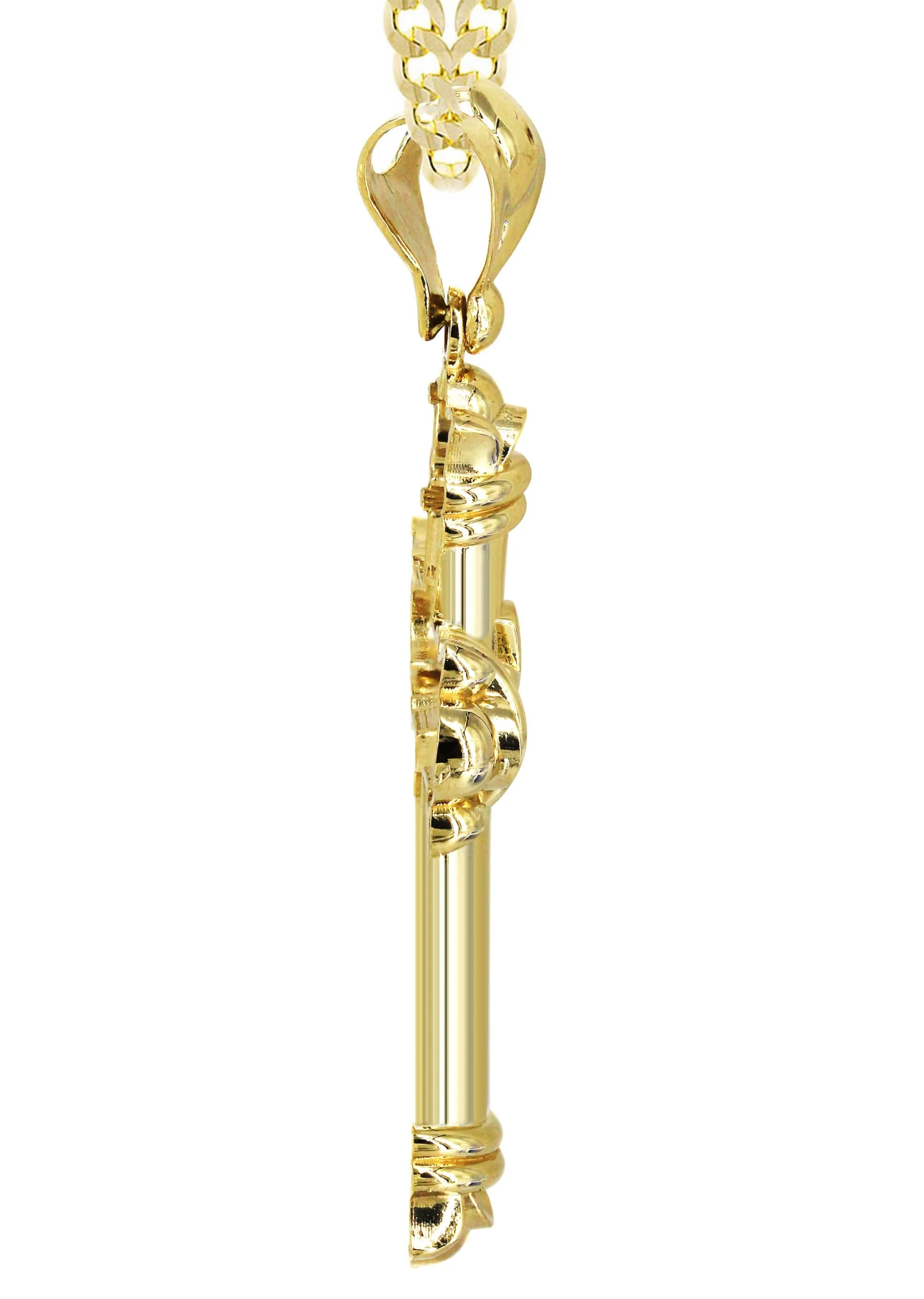 10K Yellow Gold Cross Necklace | Appx. 24.9 Grams - Image 4