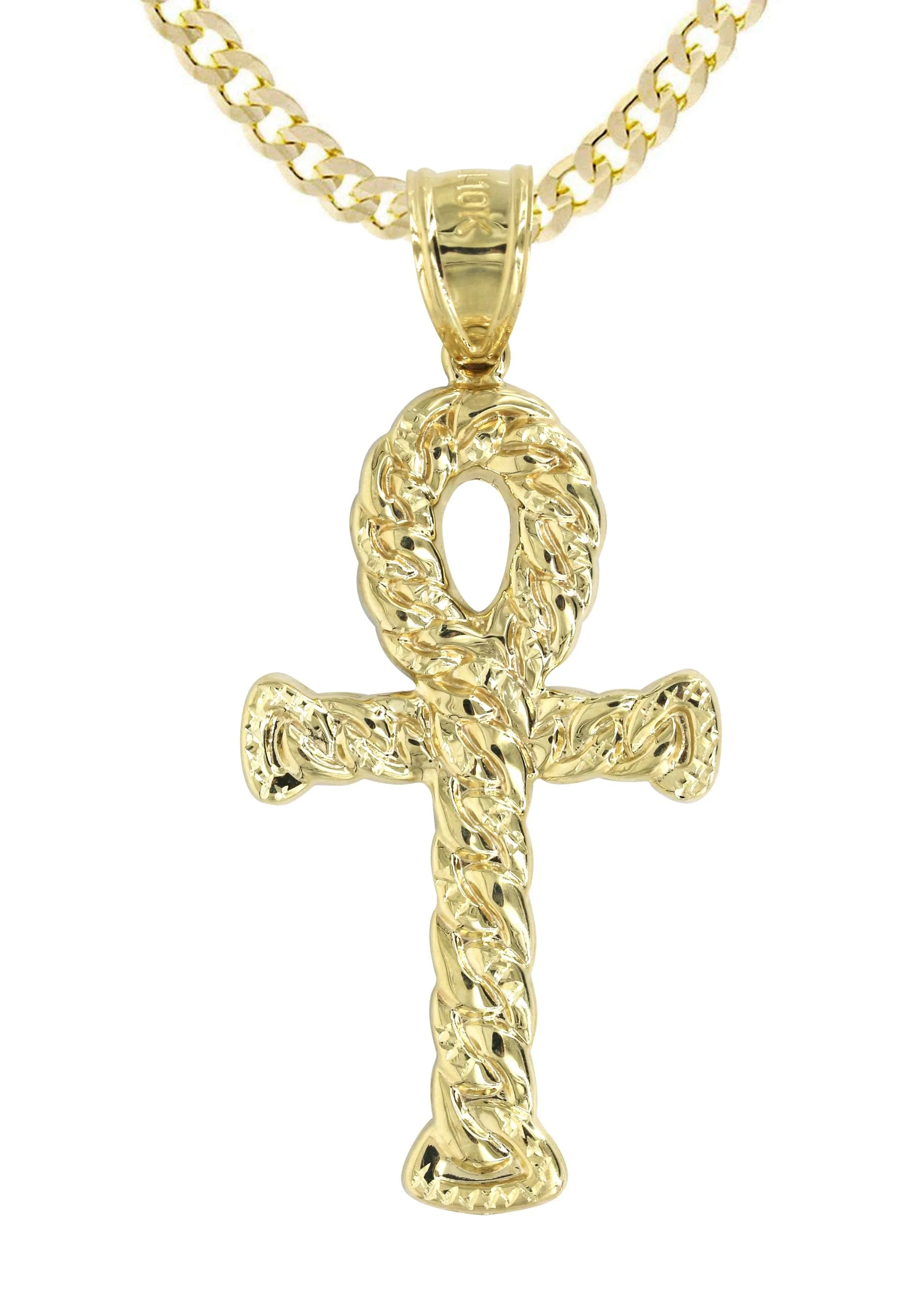 10K Yellow Gold Ankh Necklace | Appx. 13.1 Grams - Image 2