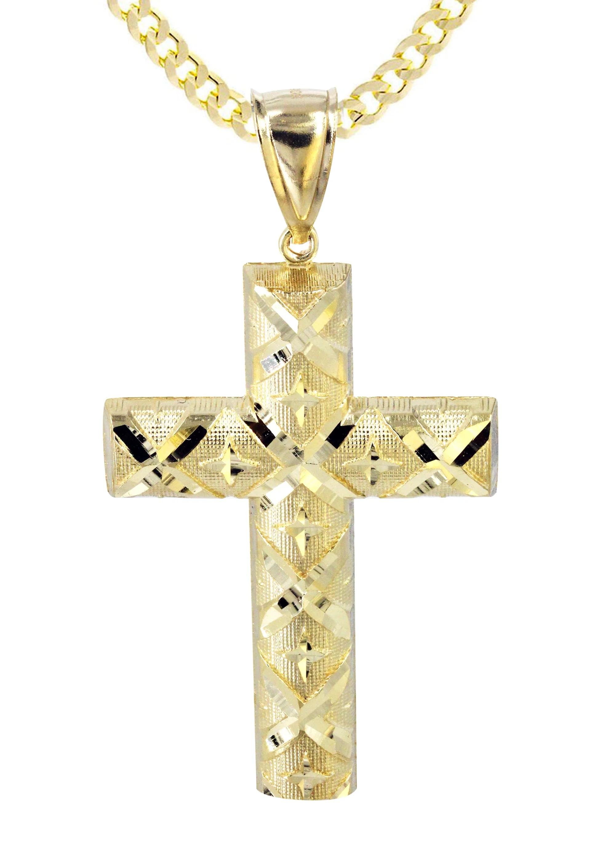 10K Yellow Gold Cross Necklace | Appx. 22 Grams - Image 2
