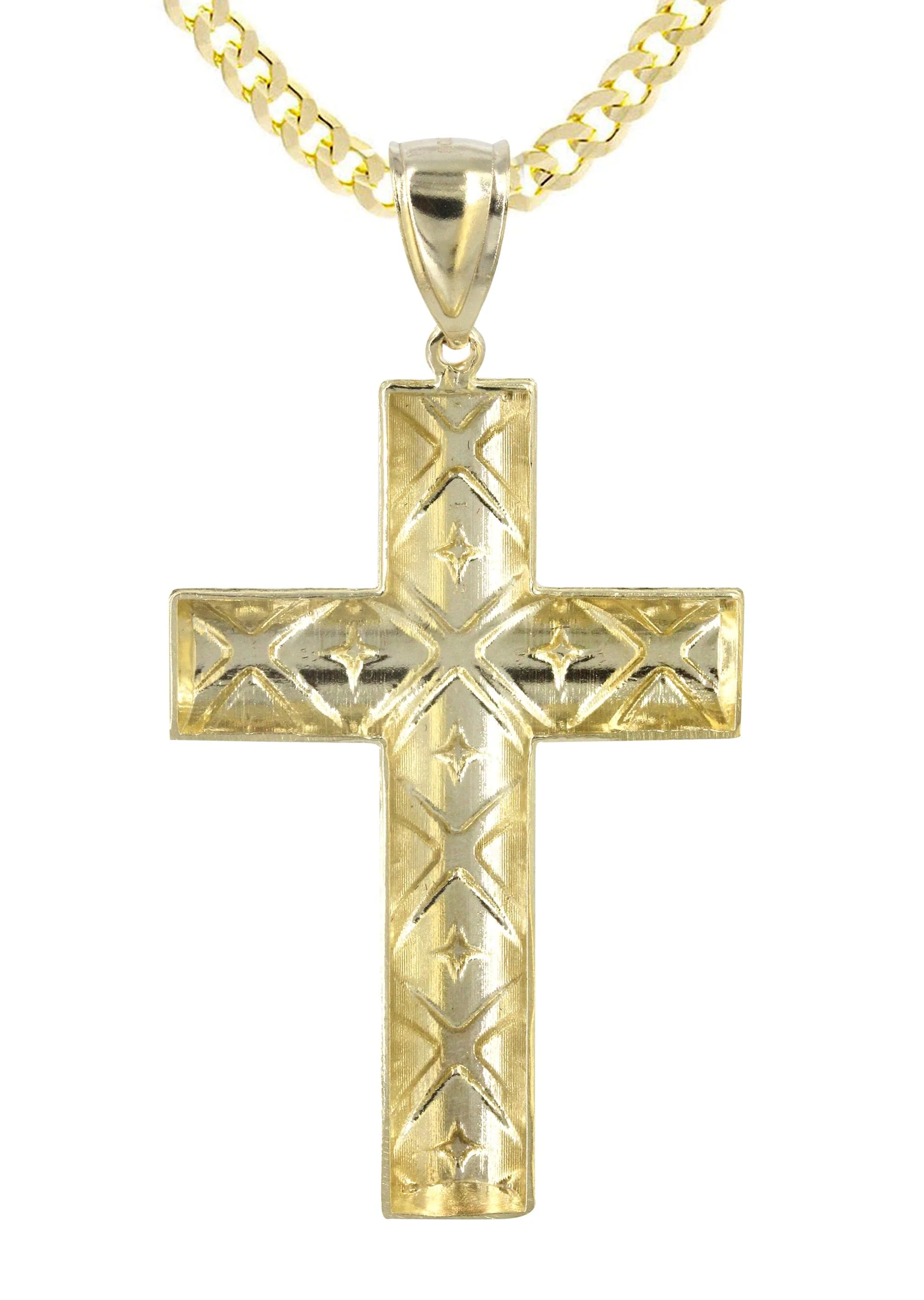 10K Yellow Gold Cross Necklace | Appx. 22 Grams - Image 3