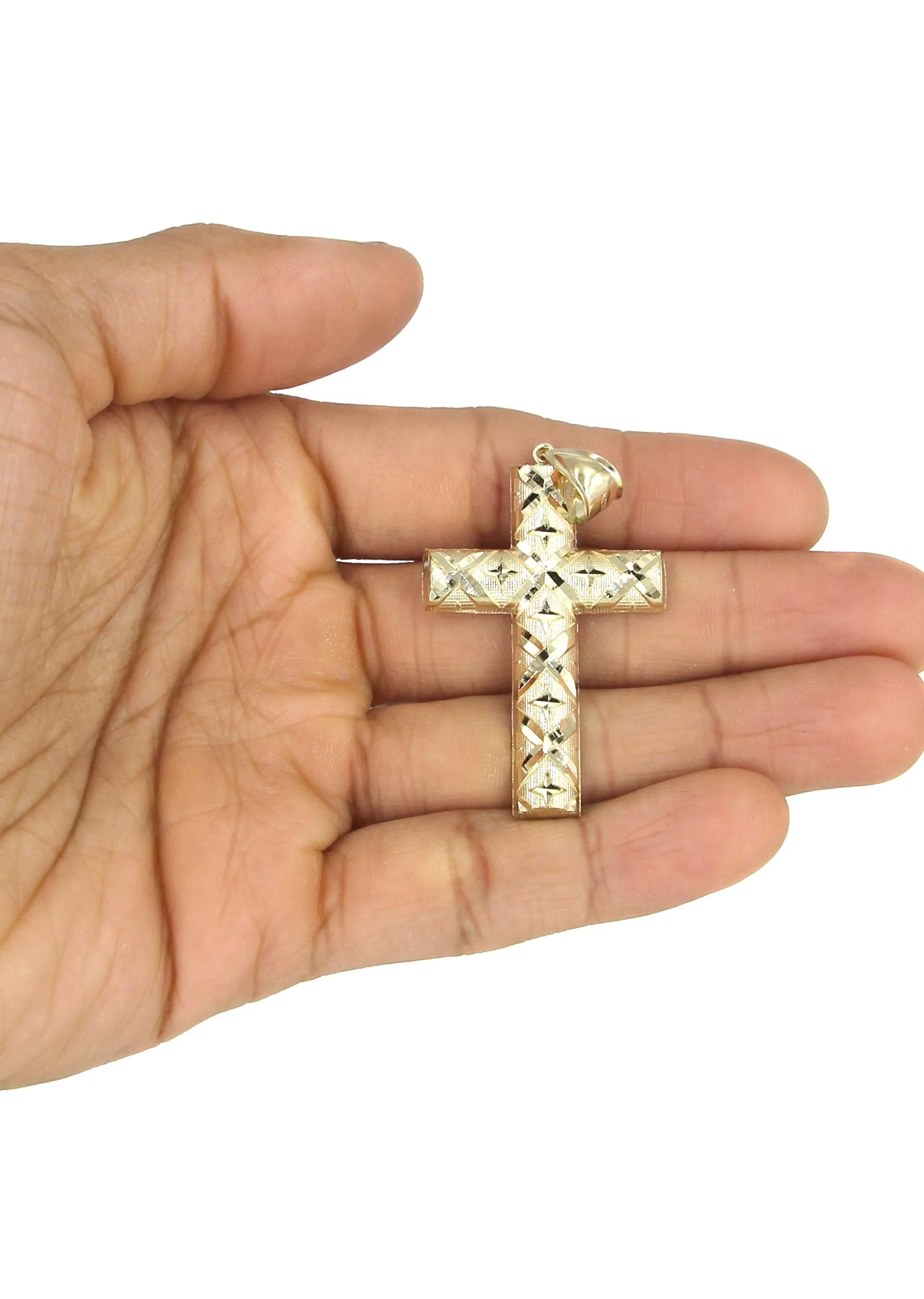 10K Yellow Gold Cross Necklace | Appx. 22 Grams - Image 5
