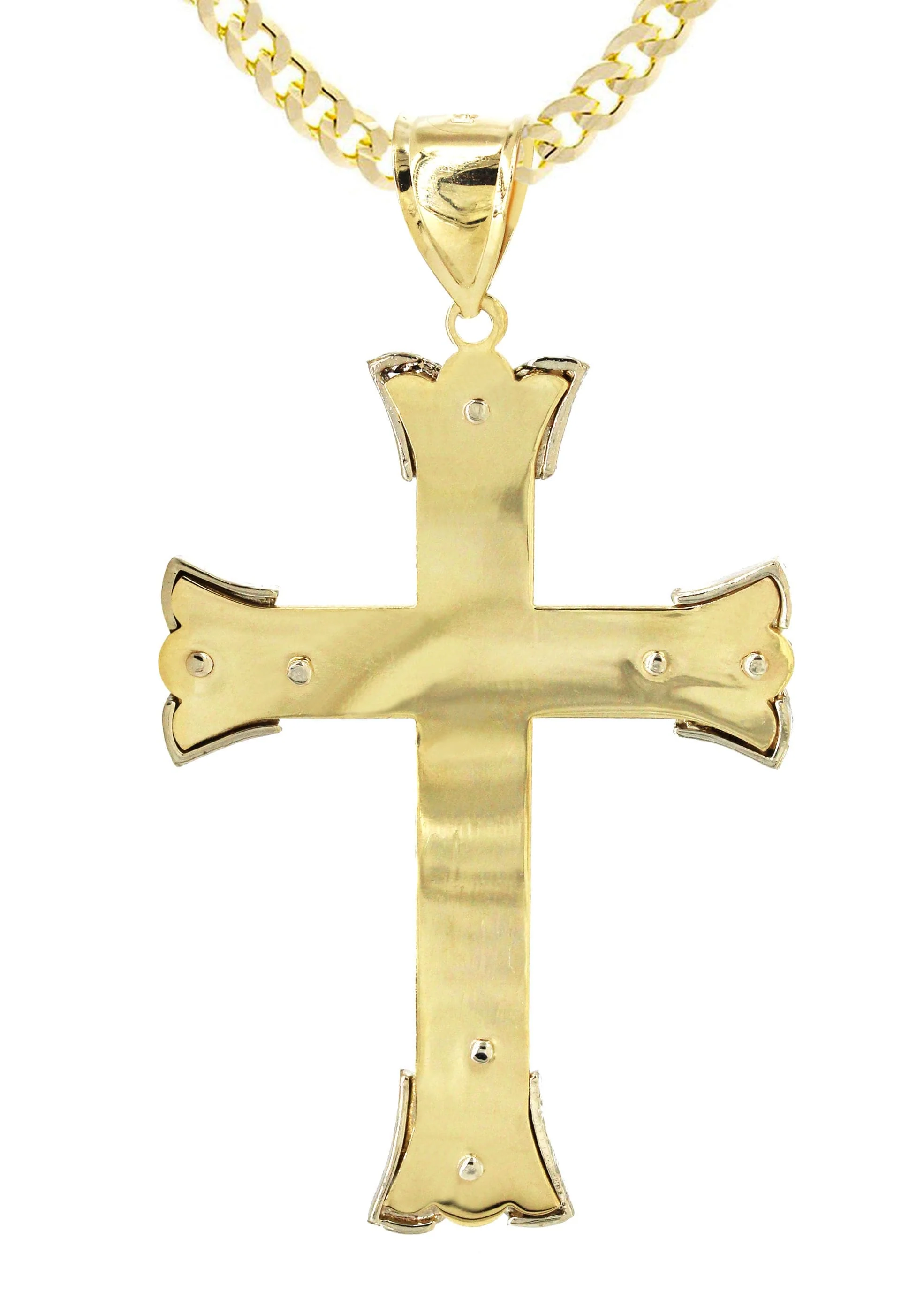 10K Yellow Gold Cross / Crucifix Necklace | Appx. 21.2 Grams - Image 3