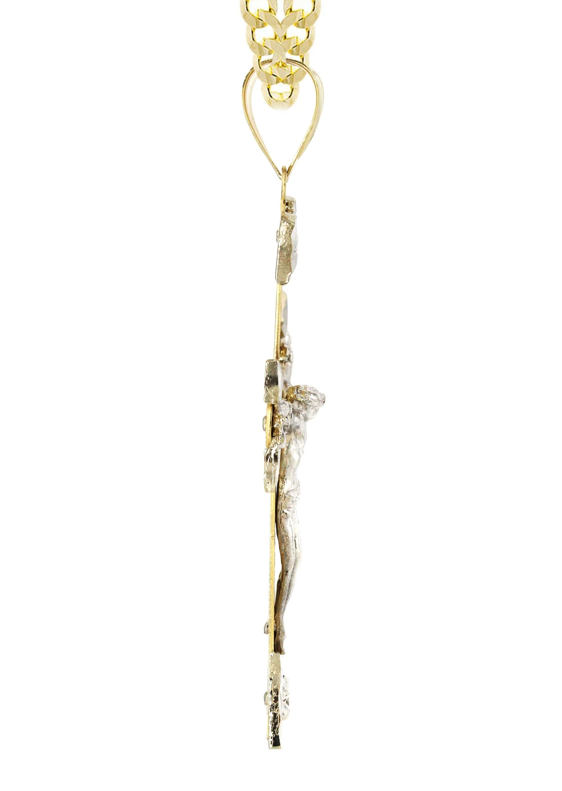 10K Yellow Gold Cross / Crucifix Necklace | Appx. 21.2 Grams - Image 4