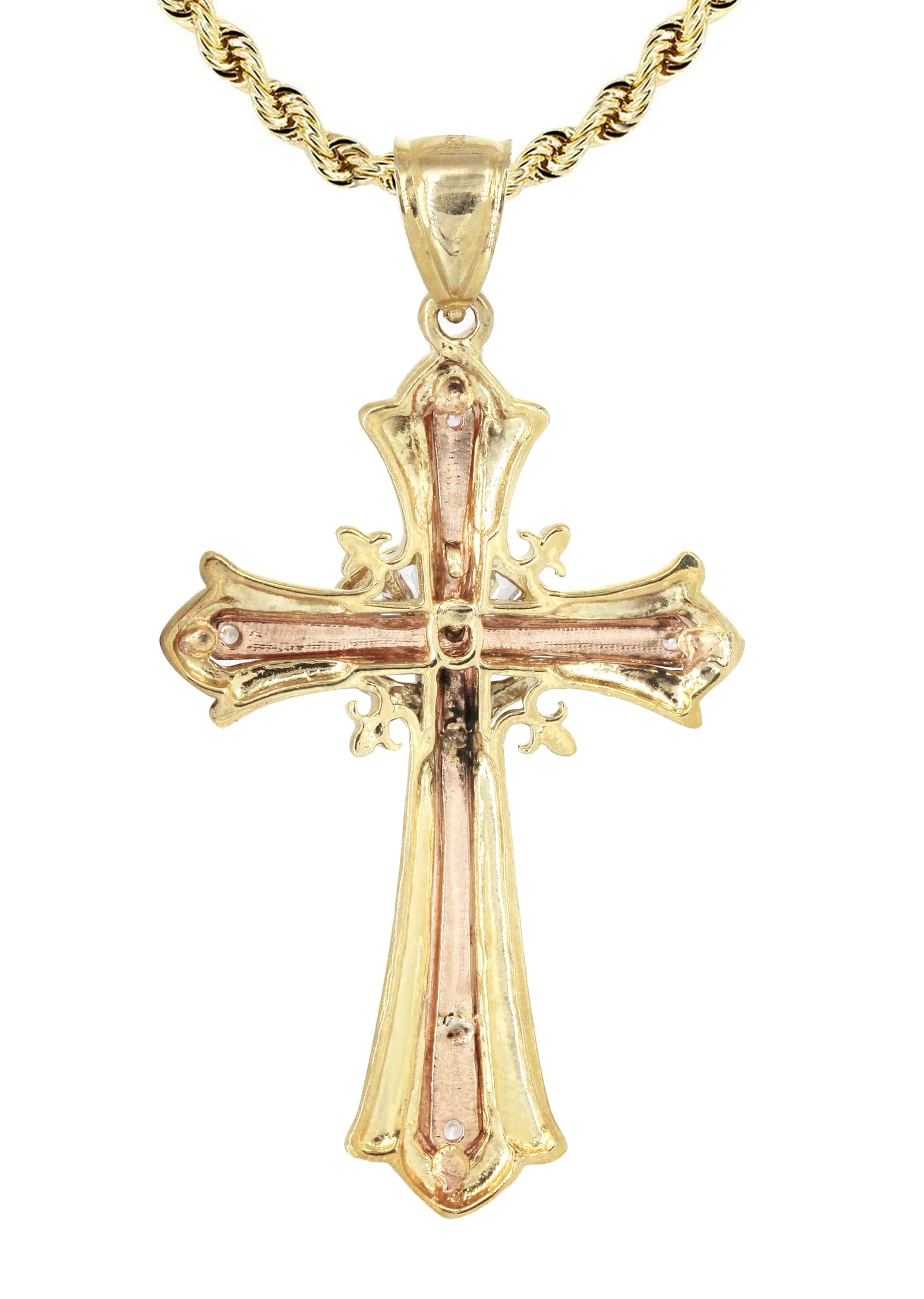 10K Yellow Gold Cross / Crucifix Necklace | Appx. 21 Grams - Image 3